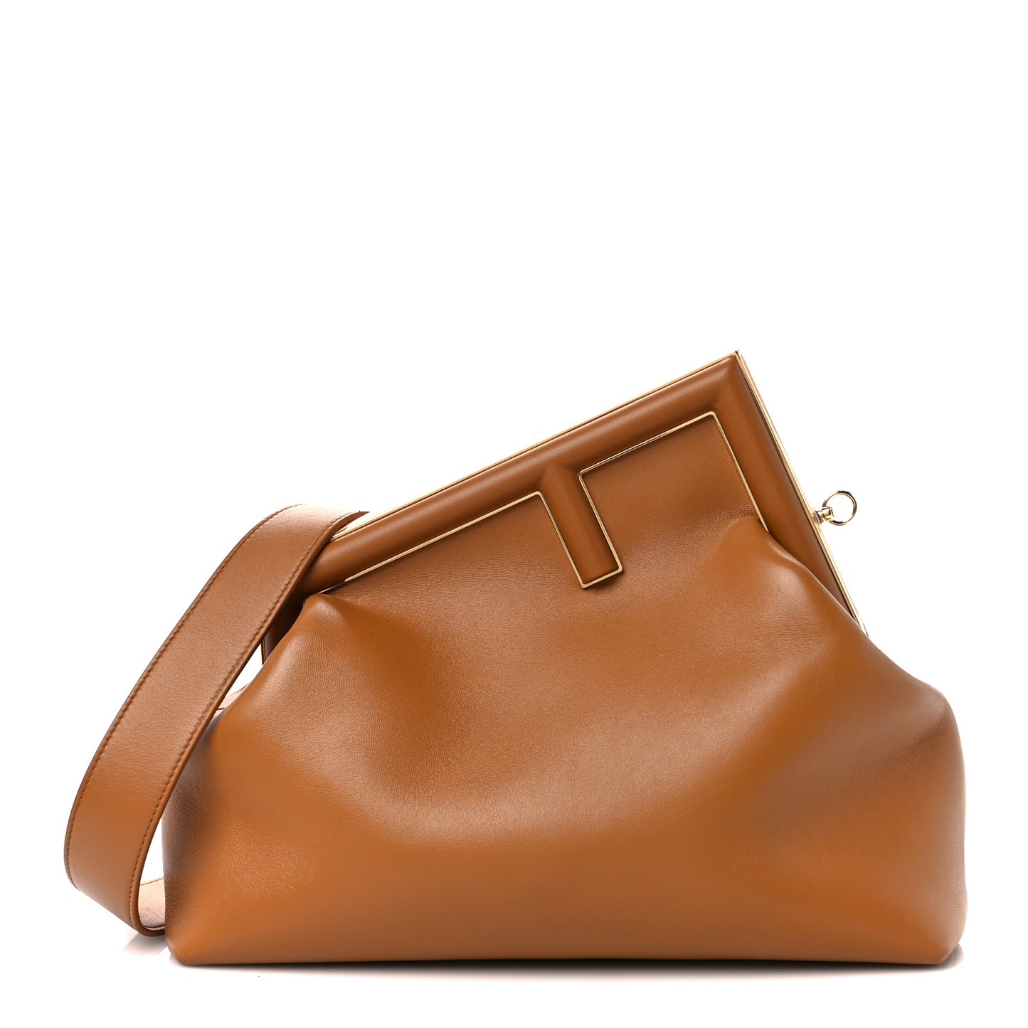 Shiny Nappa Medium Fendi First Caramello