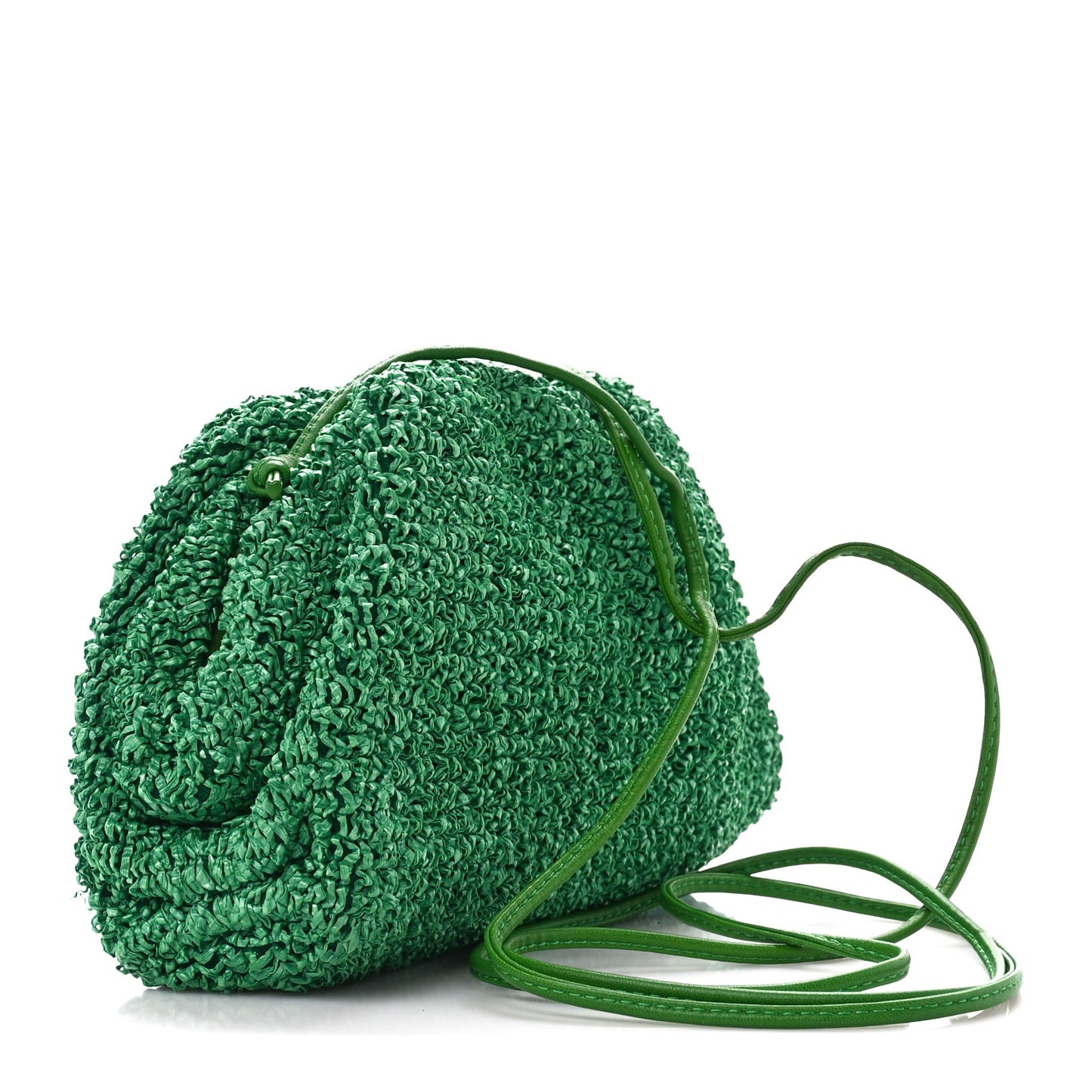 Boucle Curly Raffia The Mini Pouch Parakeet