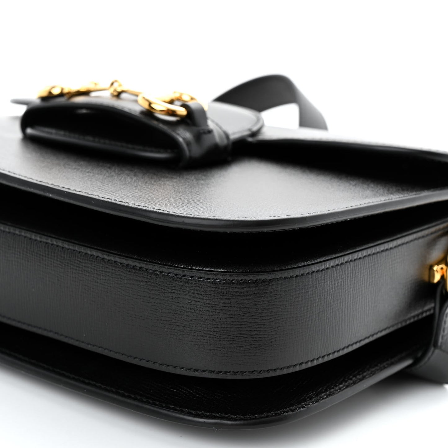 Azalea Calfskin Horsebit 1955 Shoulder Bag Black
