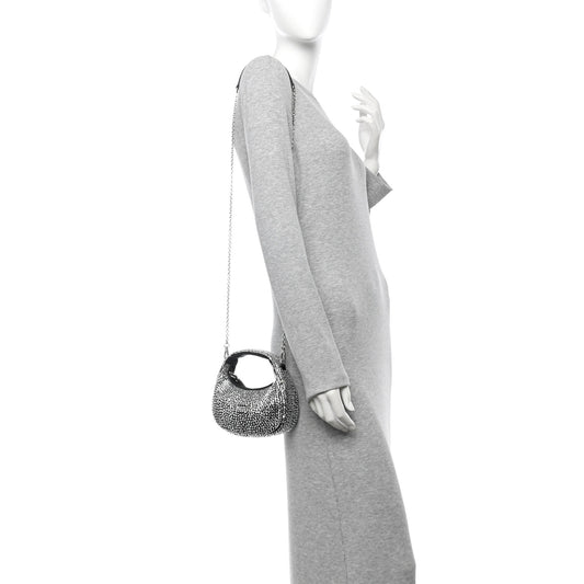 Crystal Silk Starlight Mini Wander Hobo Black