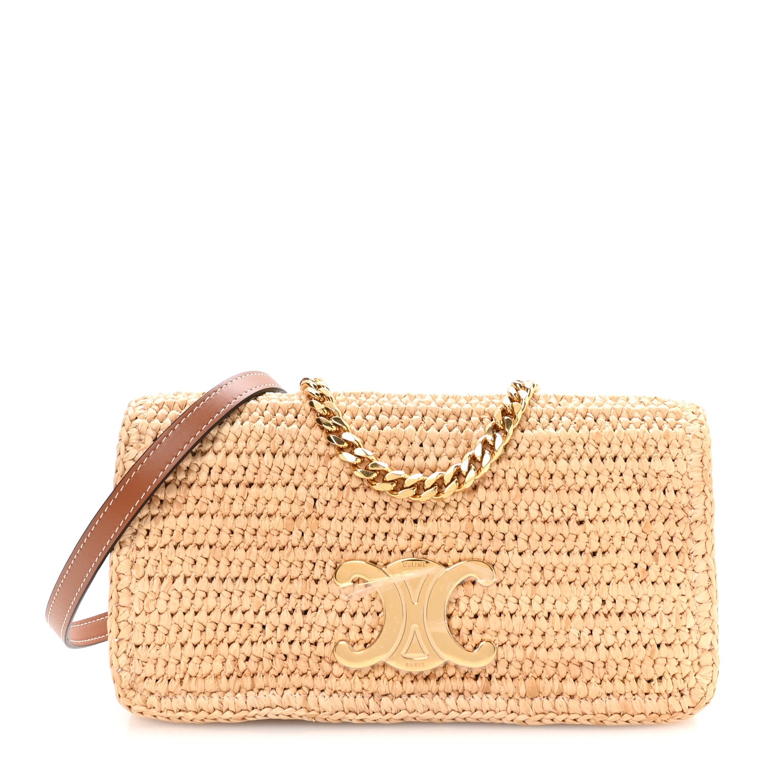 Celine Raffia Calfskin Multipochette Natural 1915373 – FASHIONPHILE
