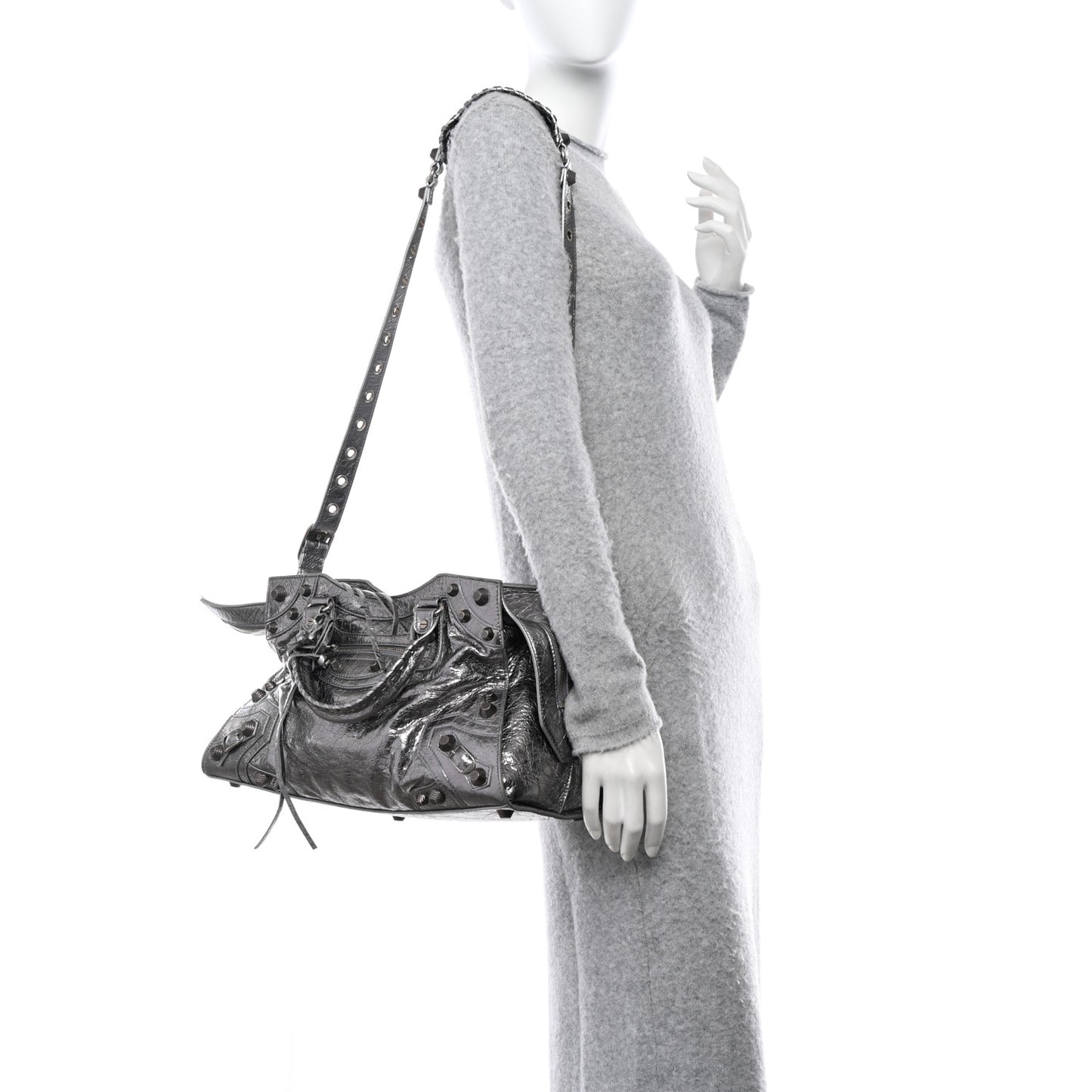 Metallic Agneau Arena Neo Cagole City Silver