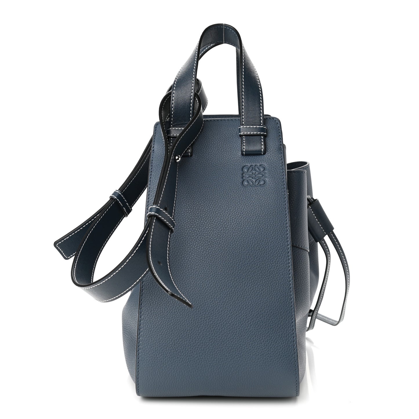 Calfskin Large Hammock Shoulder Bag Marine