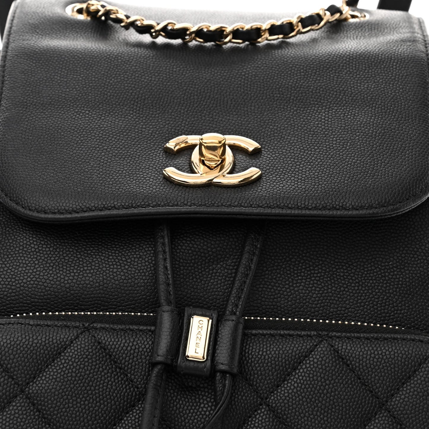 Caviar Quilted Business Affinity Backpack Black
