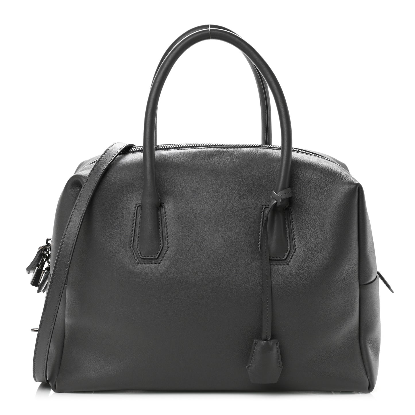 Calfskin Boston Bag Grey