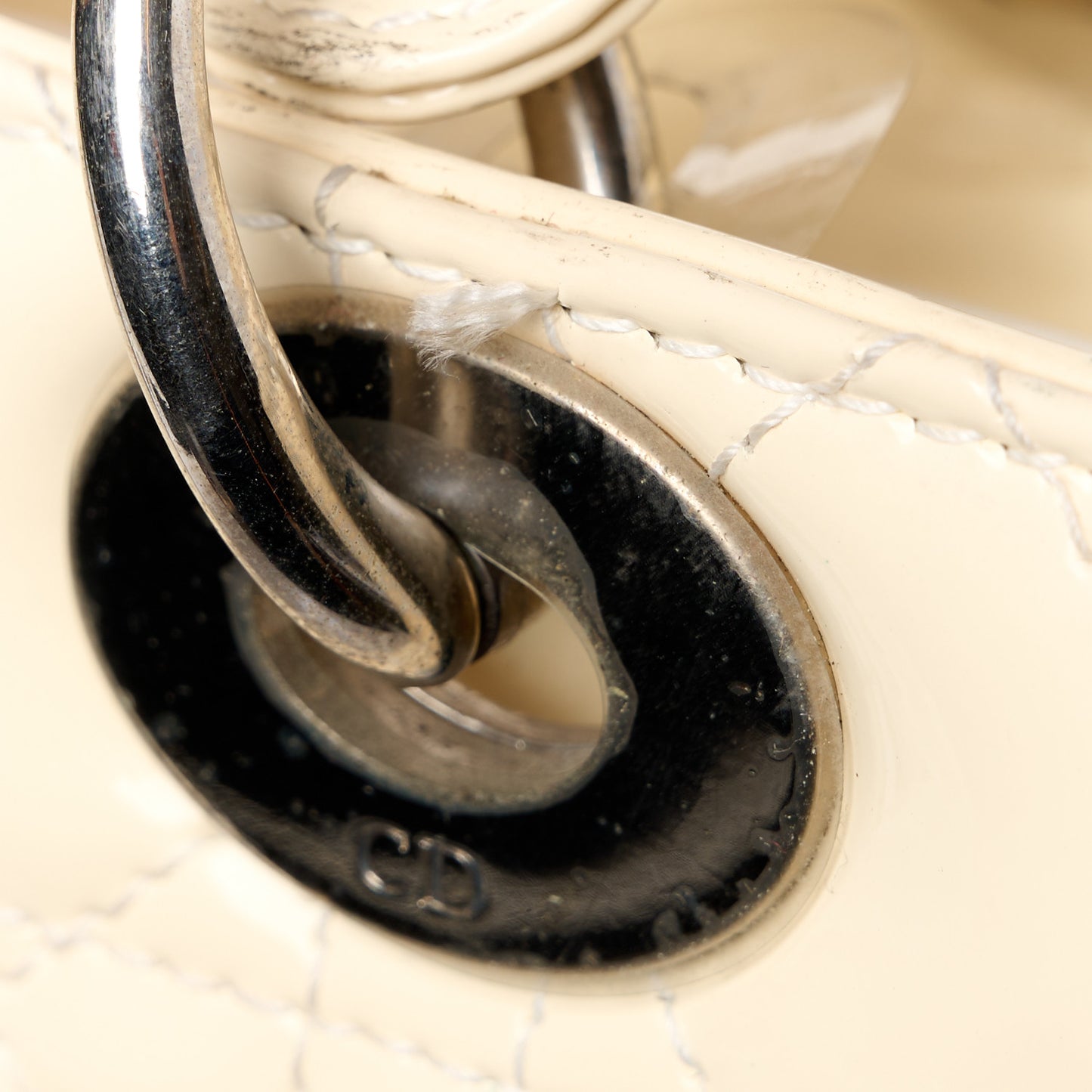 Patent Cannage Large Lady Dior White