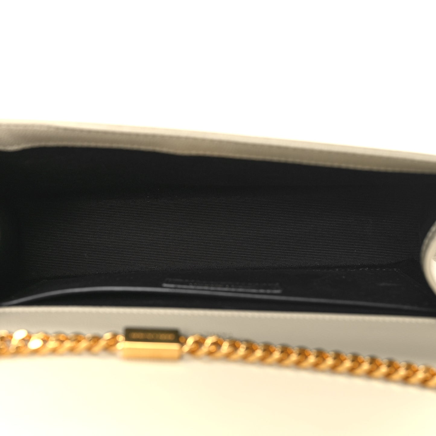 Grain De Poudre Medium Classic Monogram Kate Satchel Dove White