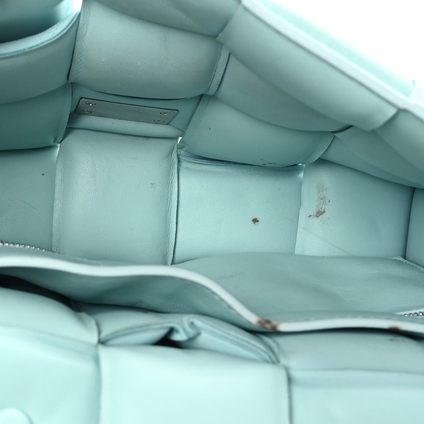 Lambskin Maxi Intreccio Padded Chain Cassette Crossbody Bag Spearmint