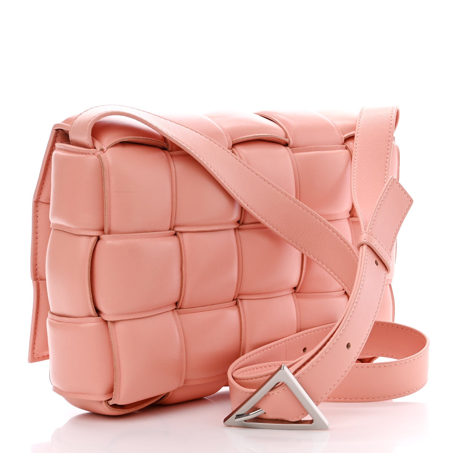 Bottega Veneta Nappa Maxi Intreccio Padded Cassette Crossbody Bag Peachy 3 of 11