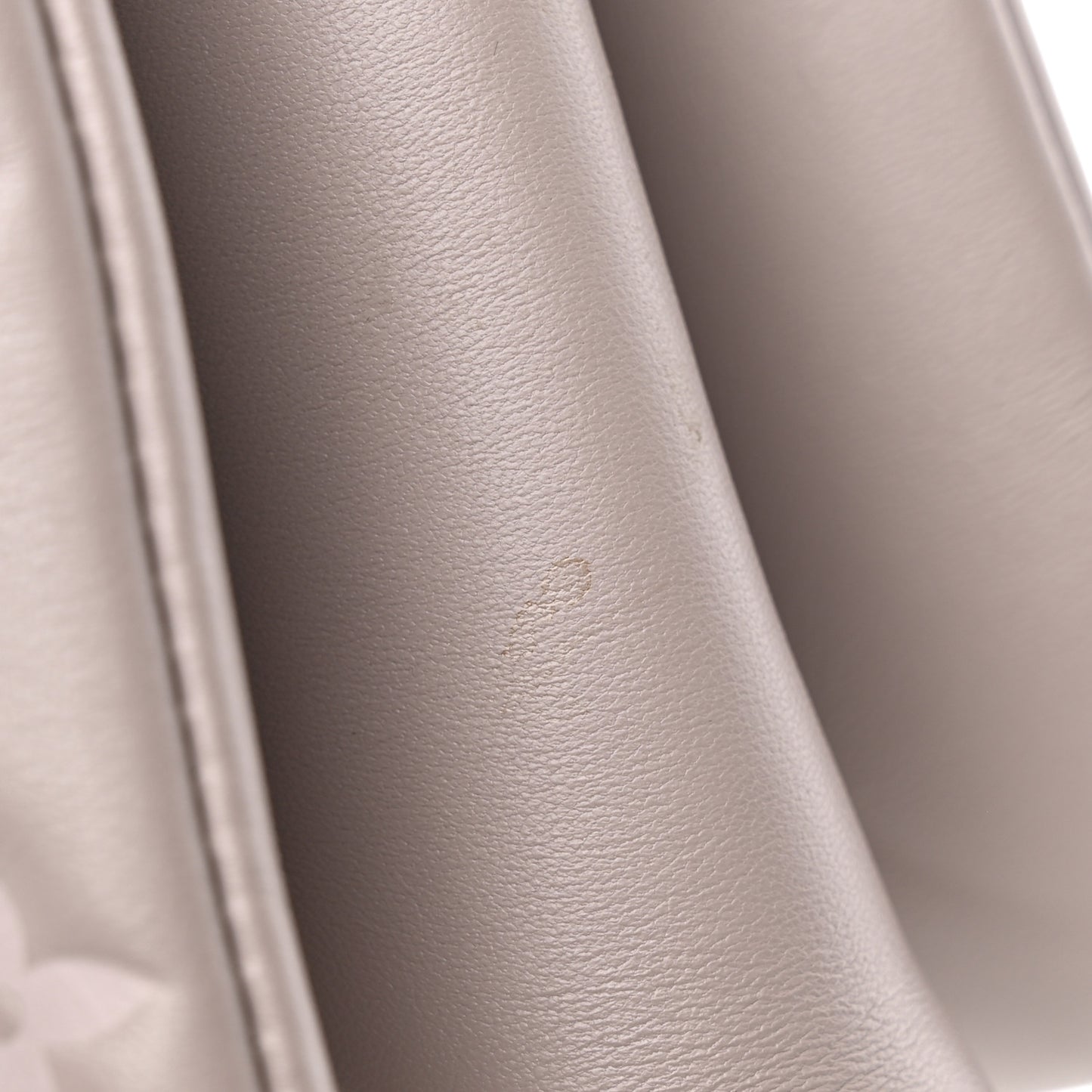 Lambskin Embossed Monogram Coussin MM Grey