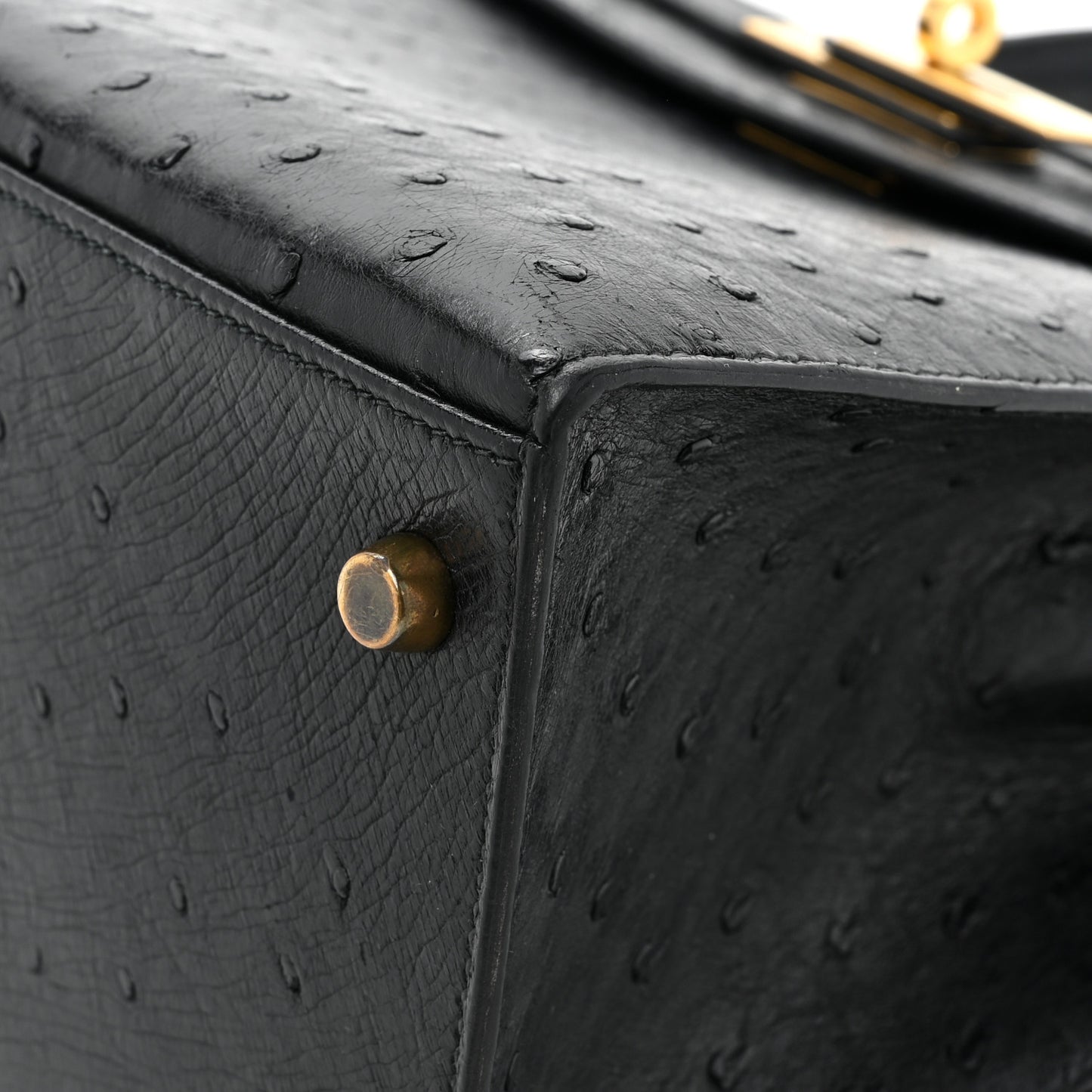 Ostrich Kelly Sellier 28 Black