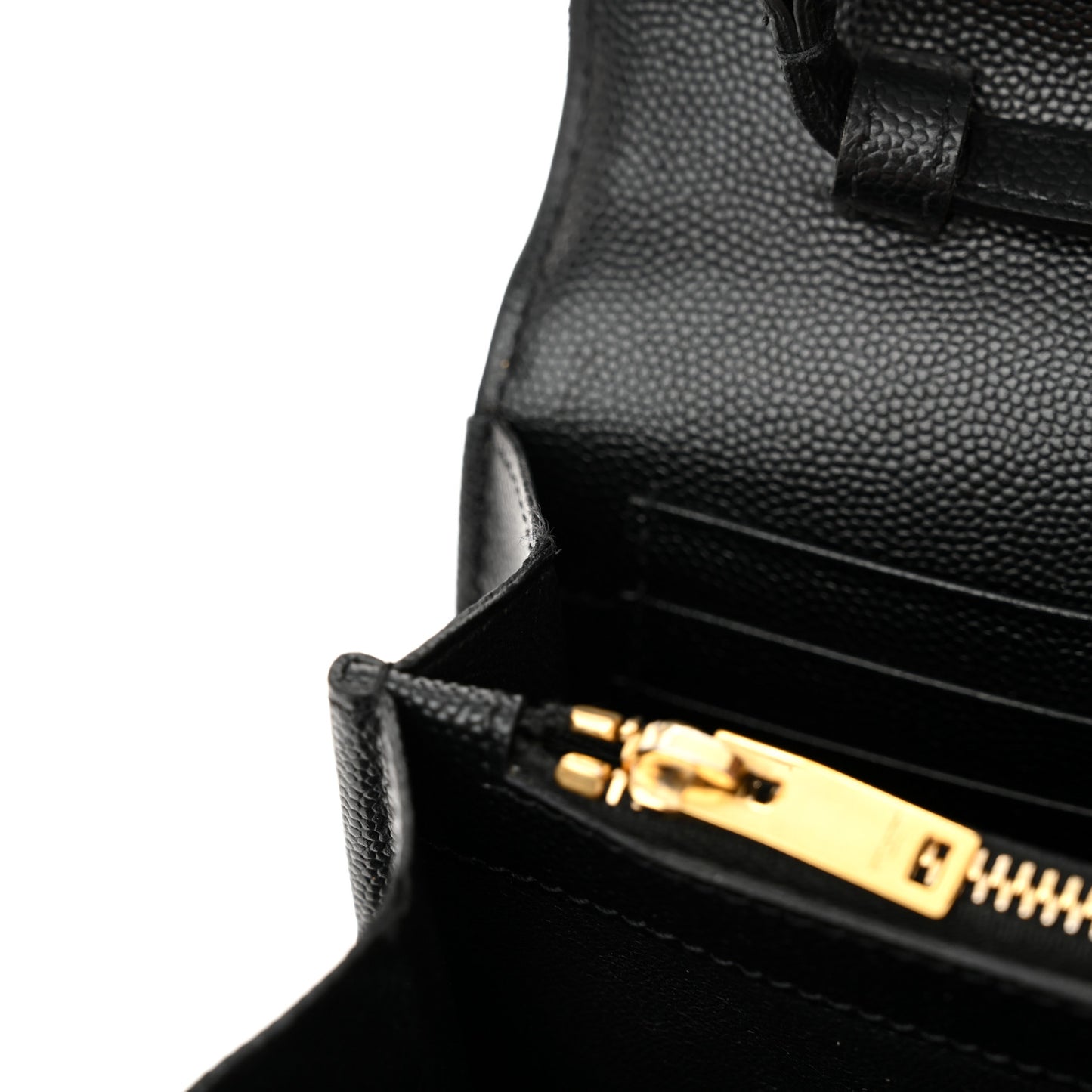 Grain De Poudre Matelasse Chevron Monogram Chain Wallet Black