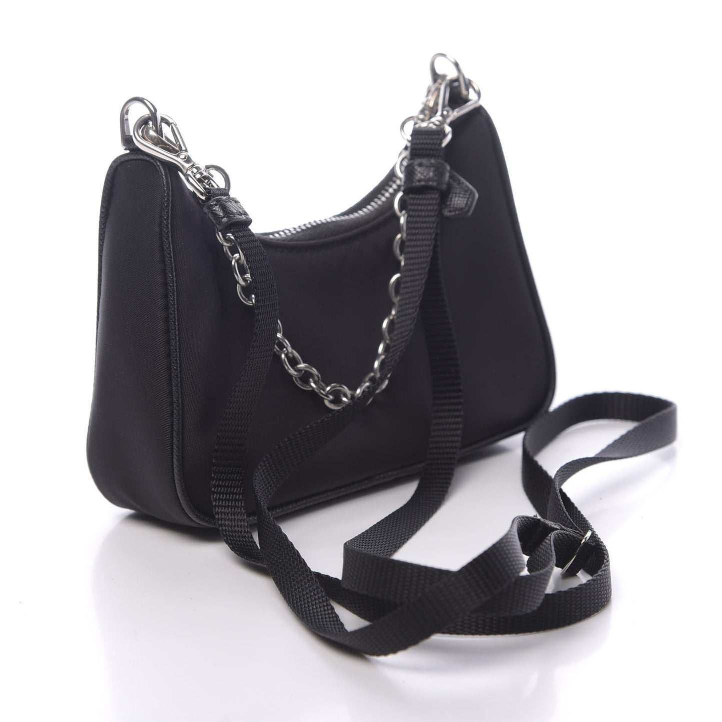 Tessuto Nylon Mini Re-Edition 2000 Shoulder Bag Black