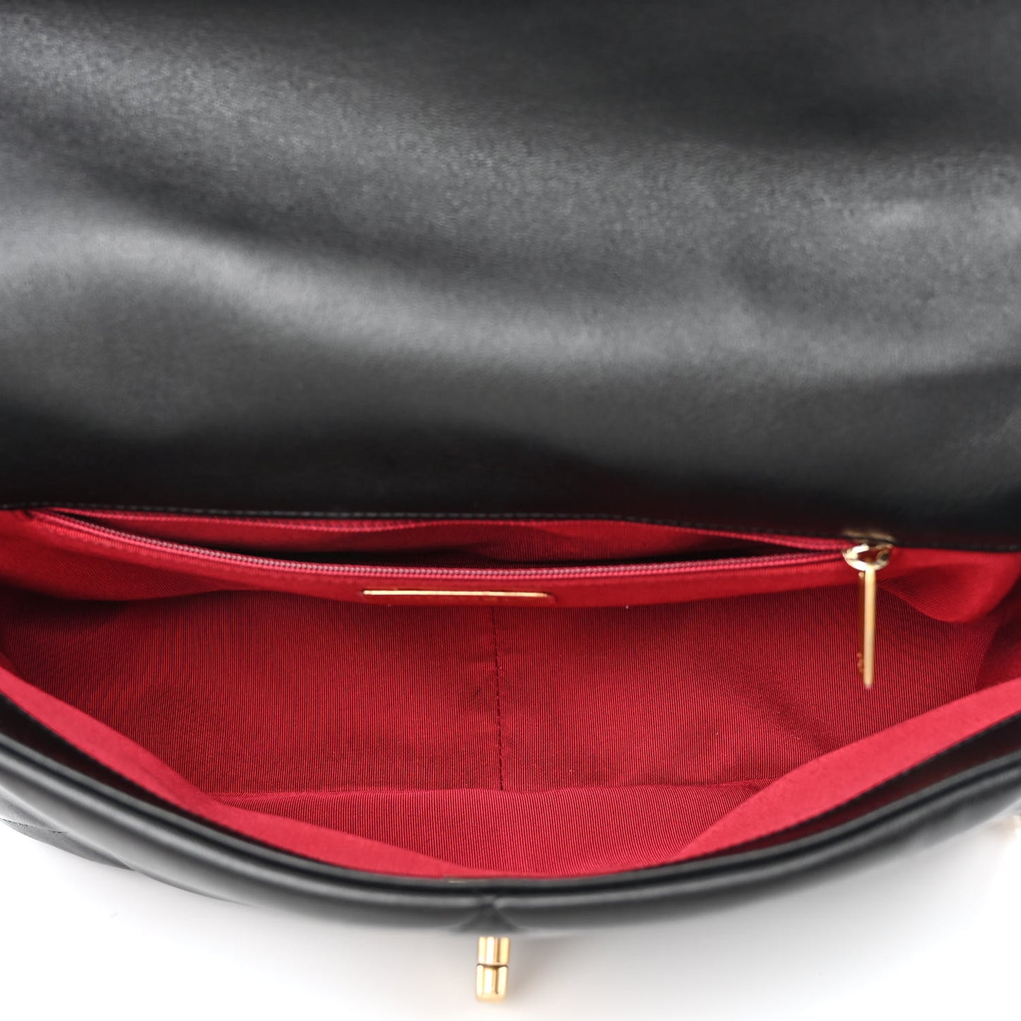 Lambskin Quilted Large Chanel 19 Flap Black