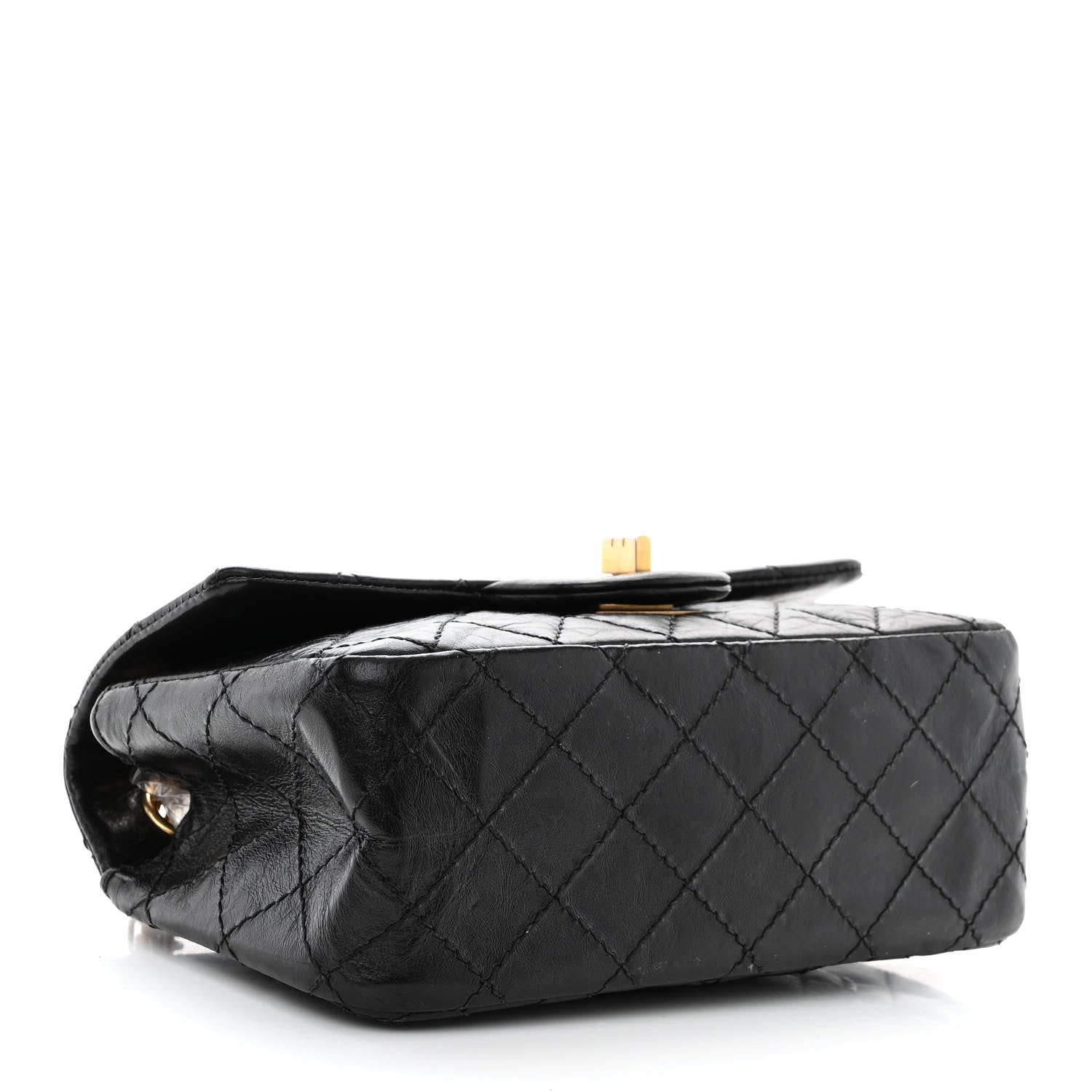 Chanel Aged Calfskin Quilted 2.55 Reissue Mini Flap Black 4 of 12