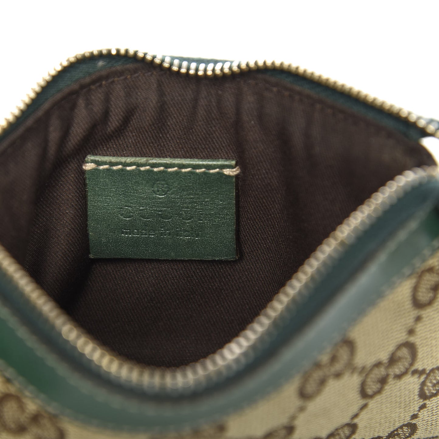 Monogram Small Zip Pouch Green