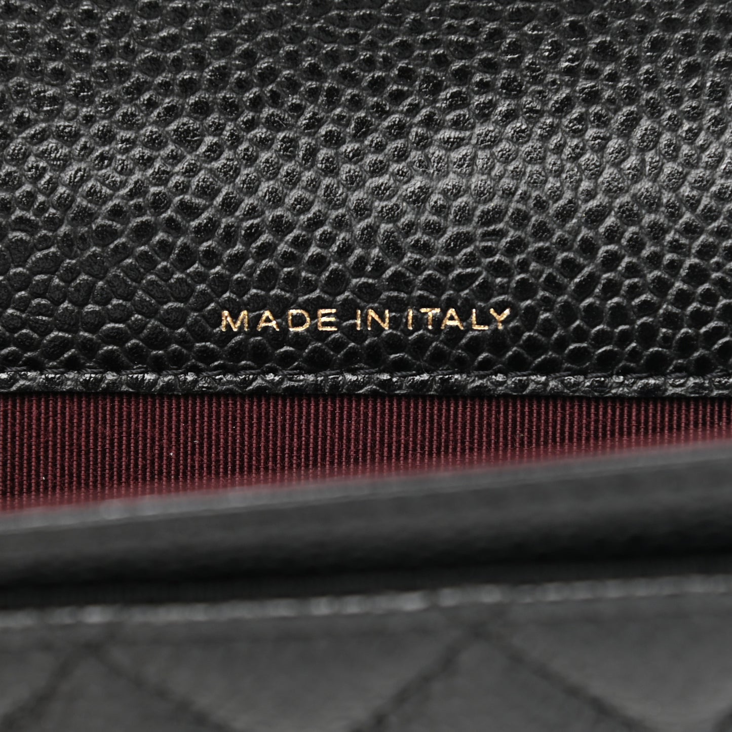 Caviar Quilted Flap Card Holder Black