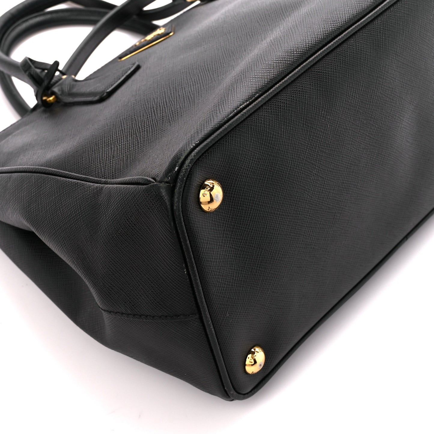 Saffiano Small Galleria Double Zip Tote Black