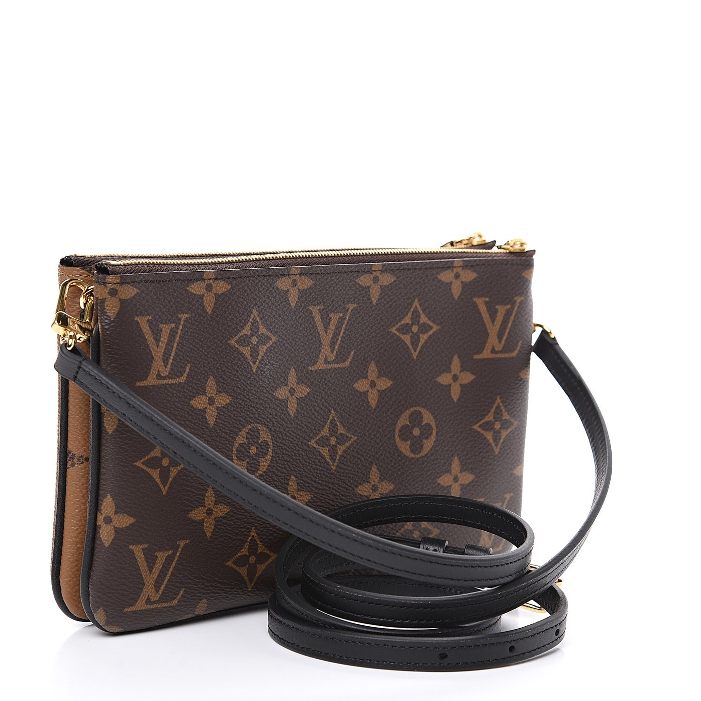 Reverse Monogram Giant Double Zip Pochette
