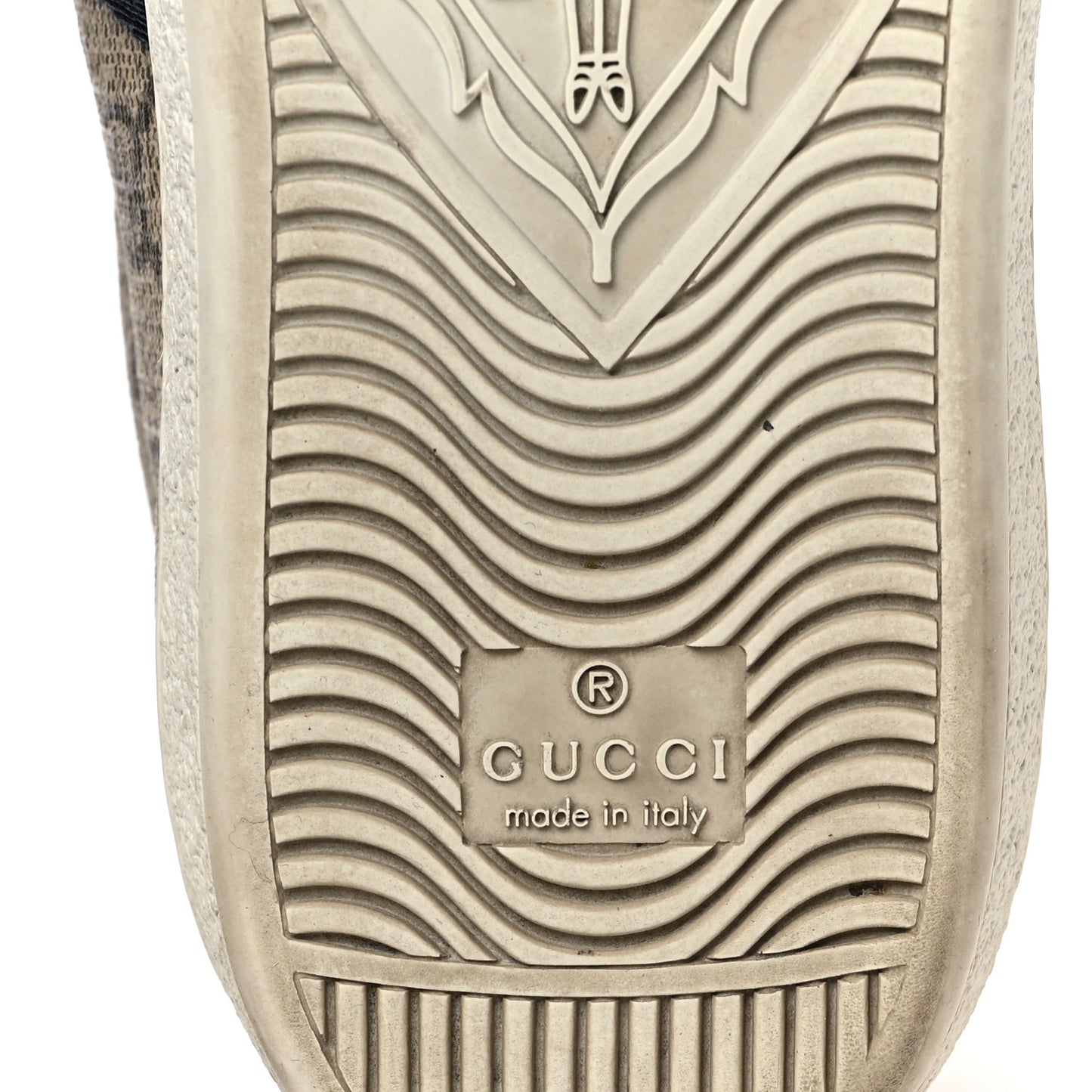 GG Supreme Monogram Ayers Web Womens Ace Sneakers 38 Beige