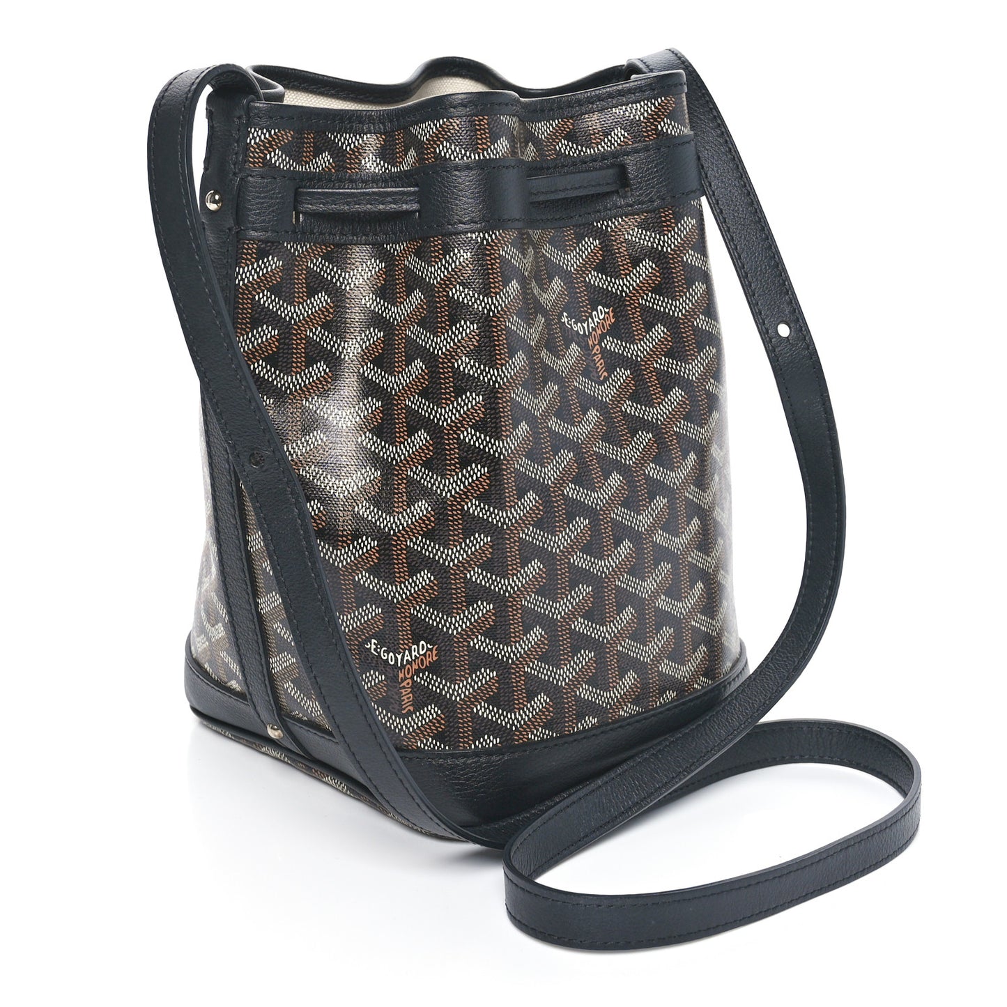 Goyardine Petit Flot Bucket Bag PM Black