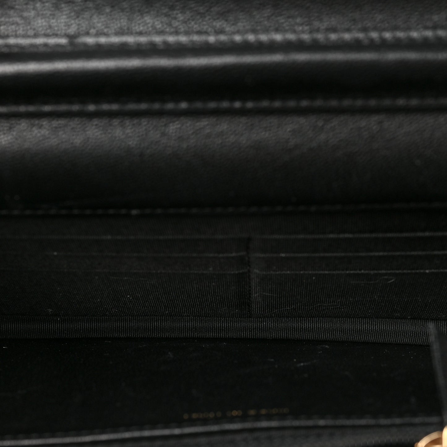 Lambskin Quilted Infinity Wallet On Chain WOC Black