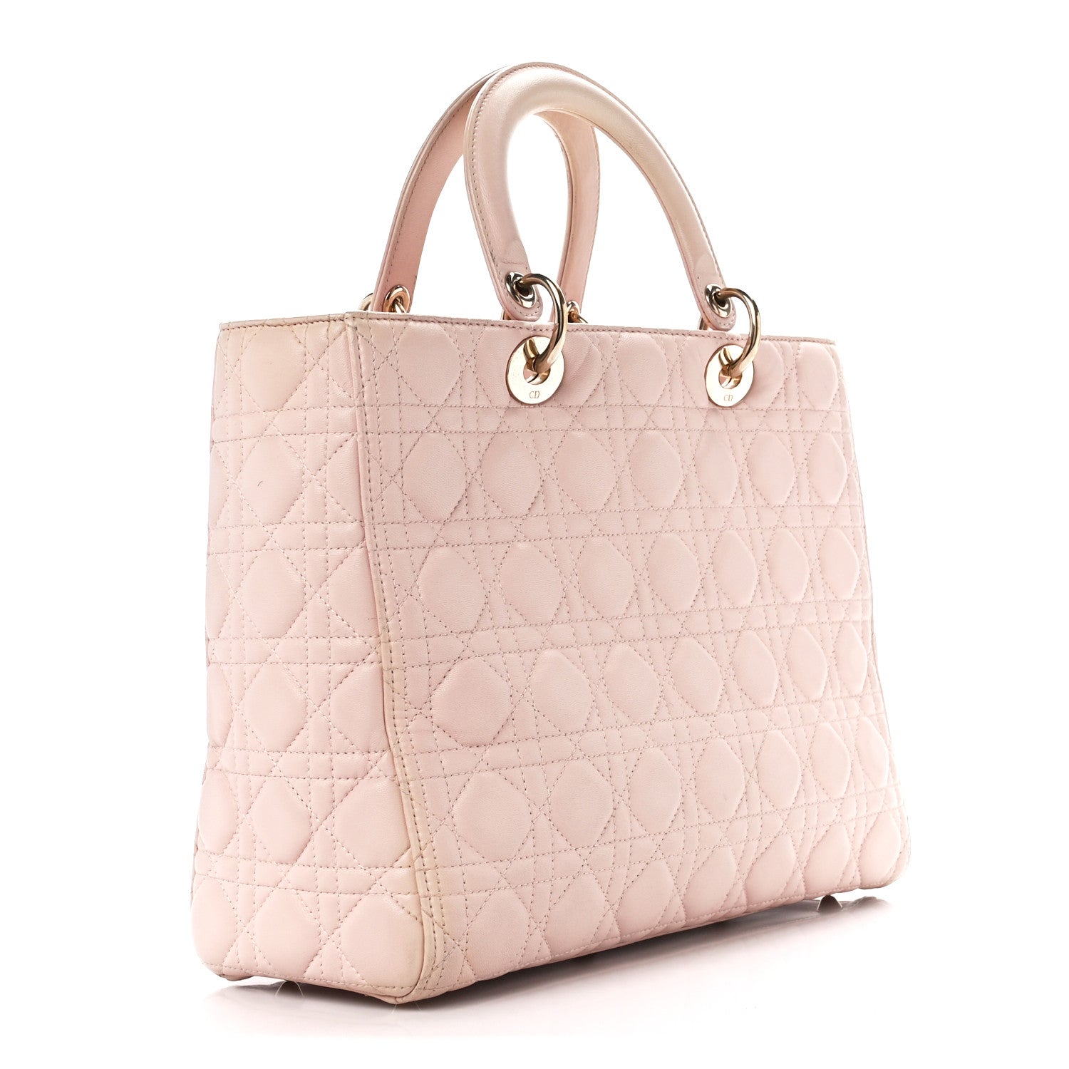Christian Dior Lambskin Cannage Large Lady Dior Light Pink 3 of 12