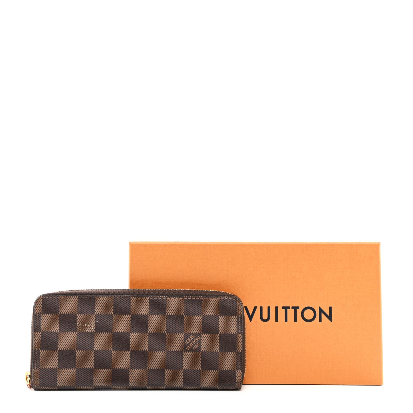 Damier Ebene Clemence Wallet Cherry