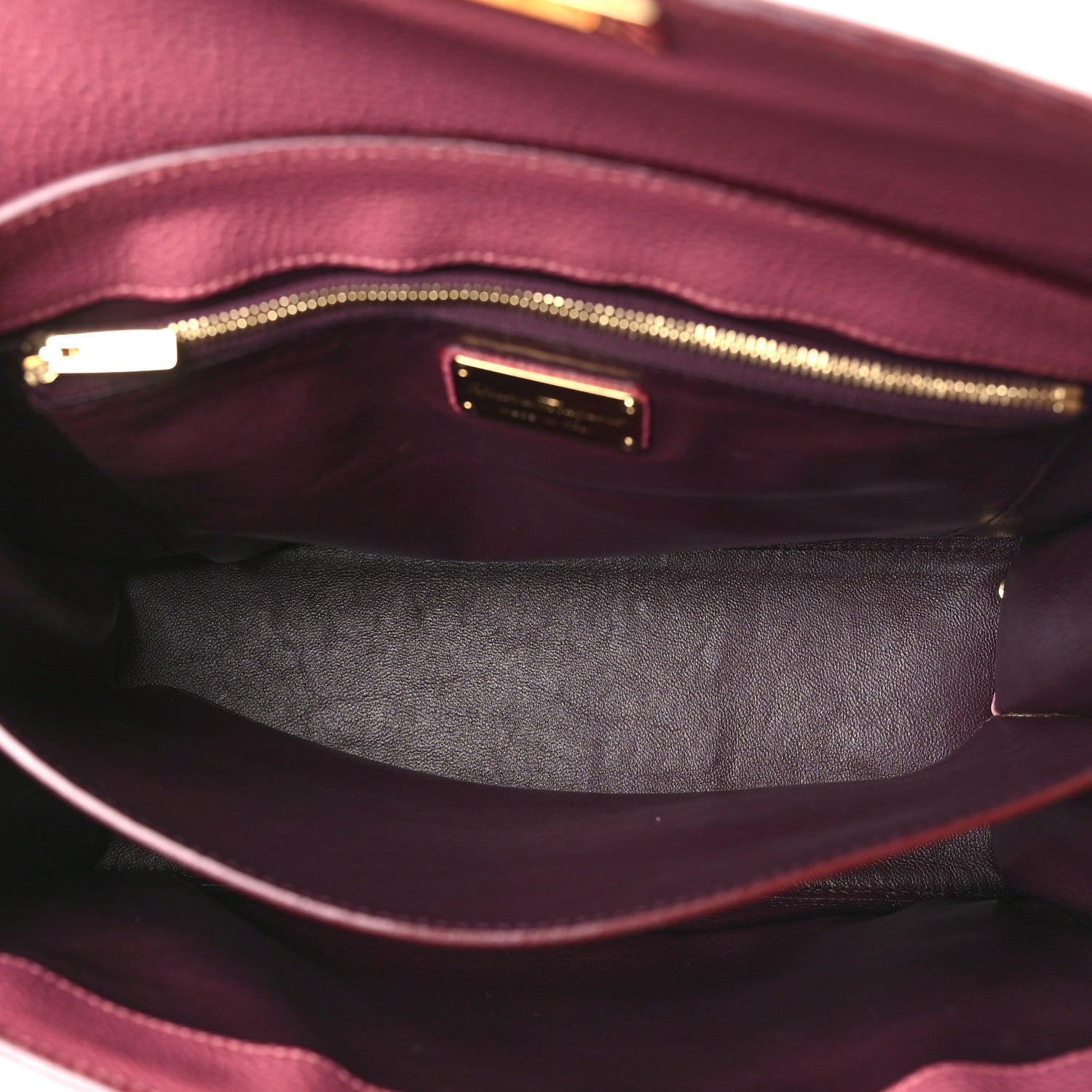Salvatore Ferragamo Calfskin Lotty Satchel Griotte 5 of 12