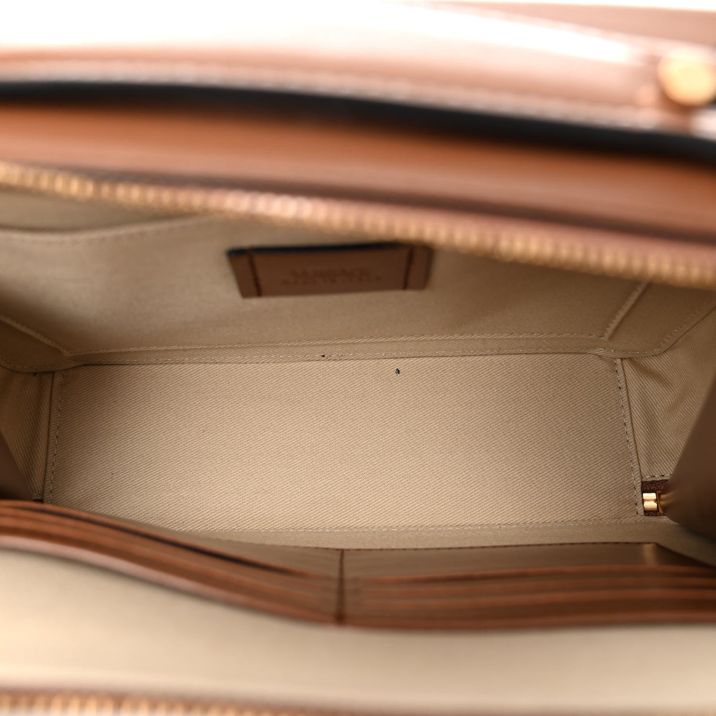 Canvas Calfskin Allover Messenger Bag Beige Brown