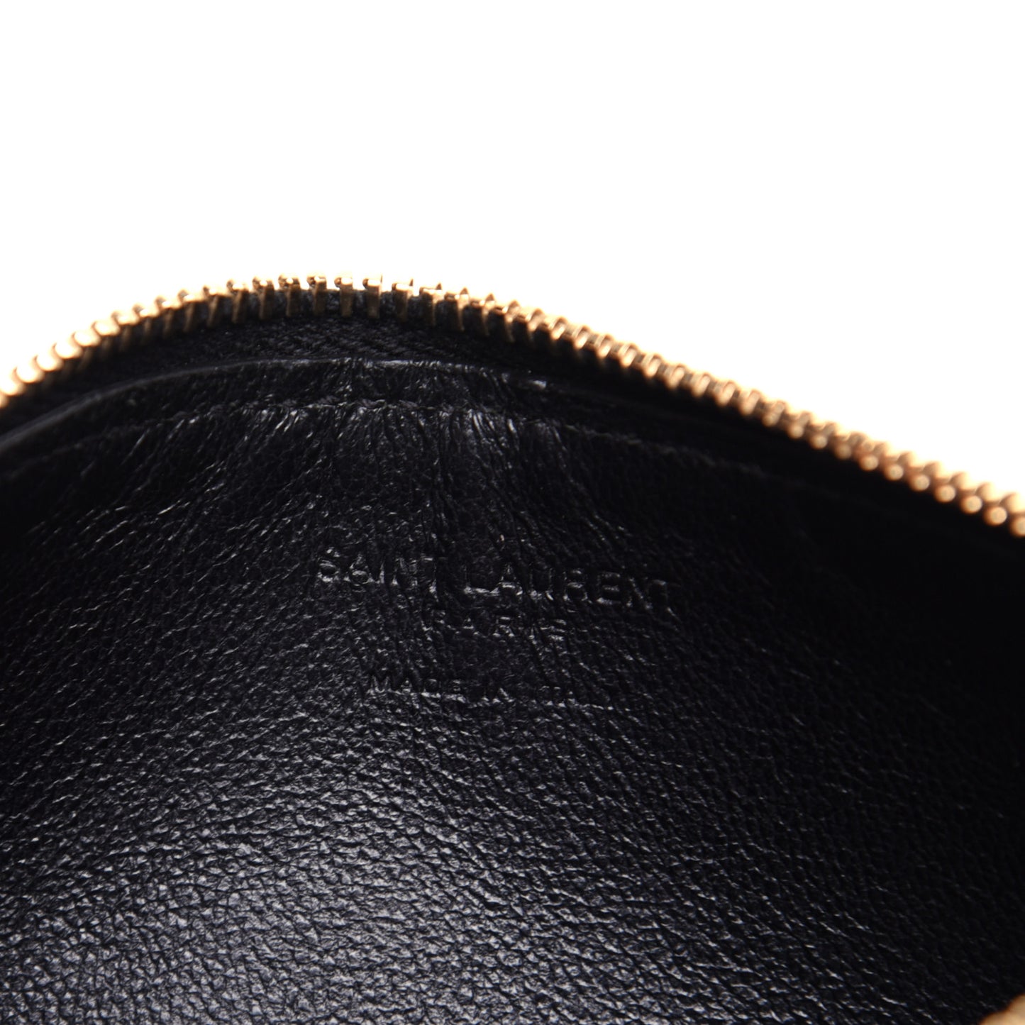 Calfskin 4 Fragments Zip Pouch Black
