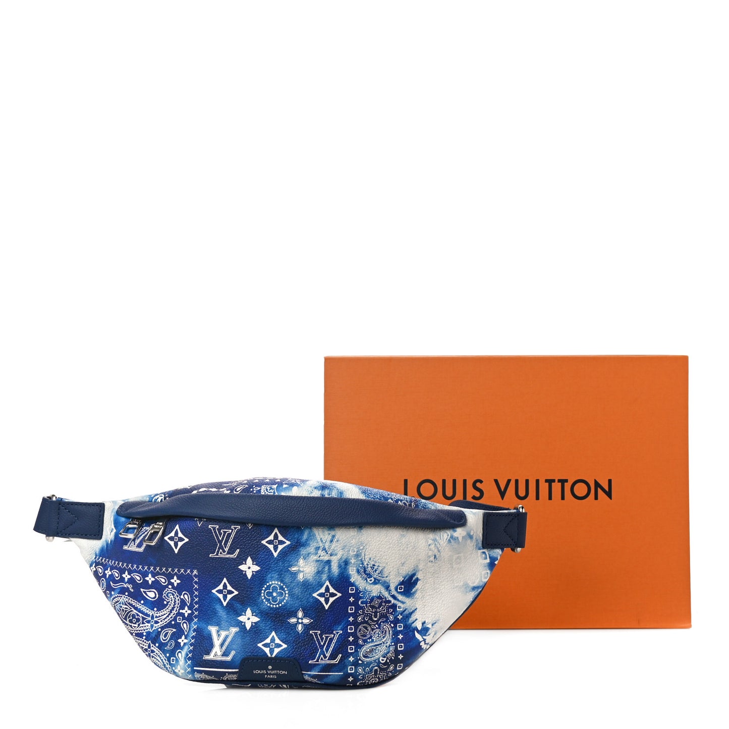Cowhide Monogram Bandana Discovery Bumbag PM Blue