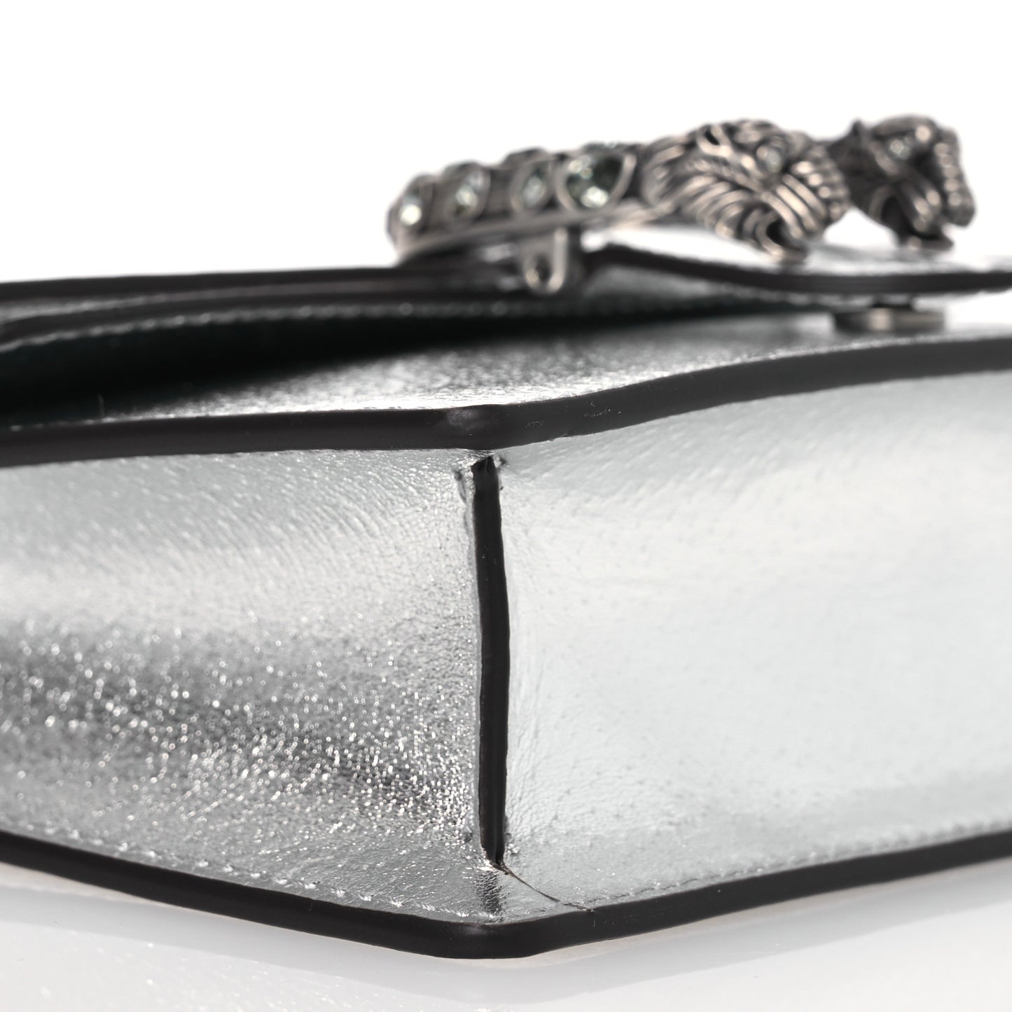 Metallic Calfskin Super Mini Dionysus Shoulder Bag Silver