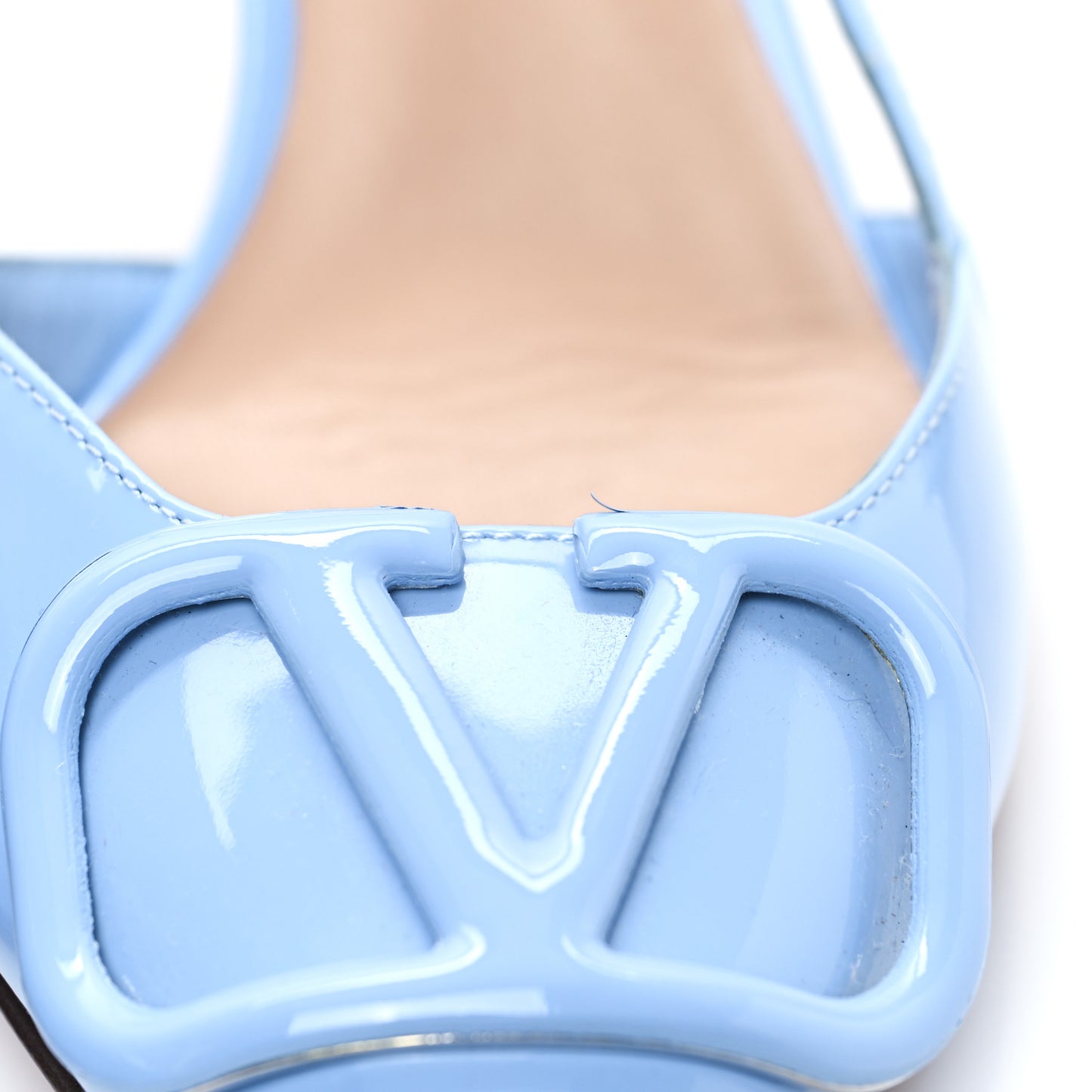 Patent Signature VLogo Slingback 80mm Pumps 37 Popeline