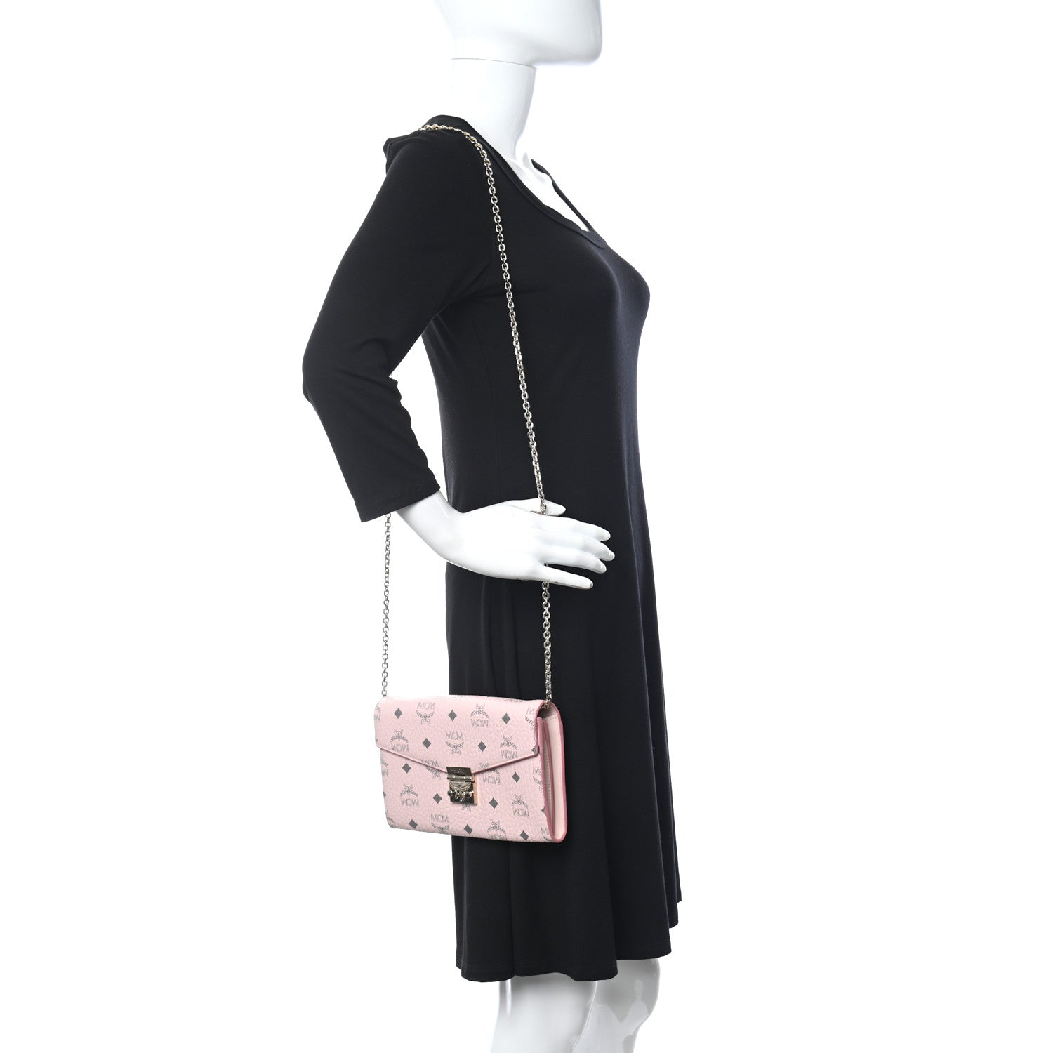 MCM Visetos Medium Millie Crossbody Bag Soft Pink 2 of 10