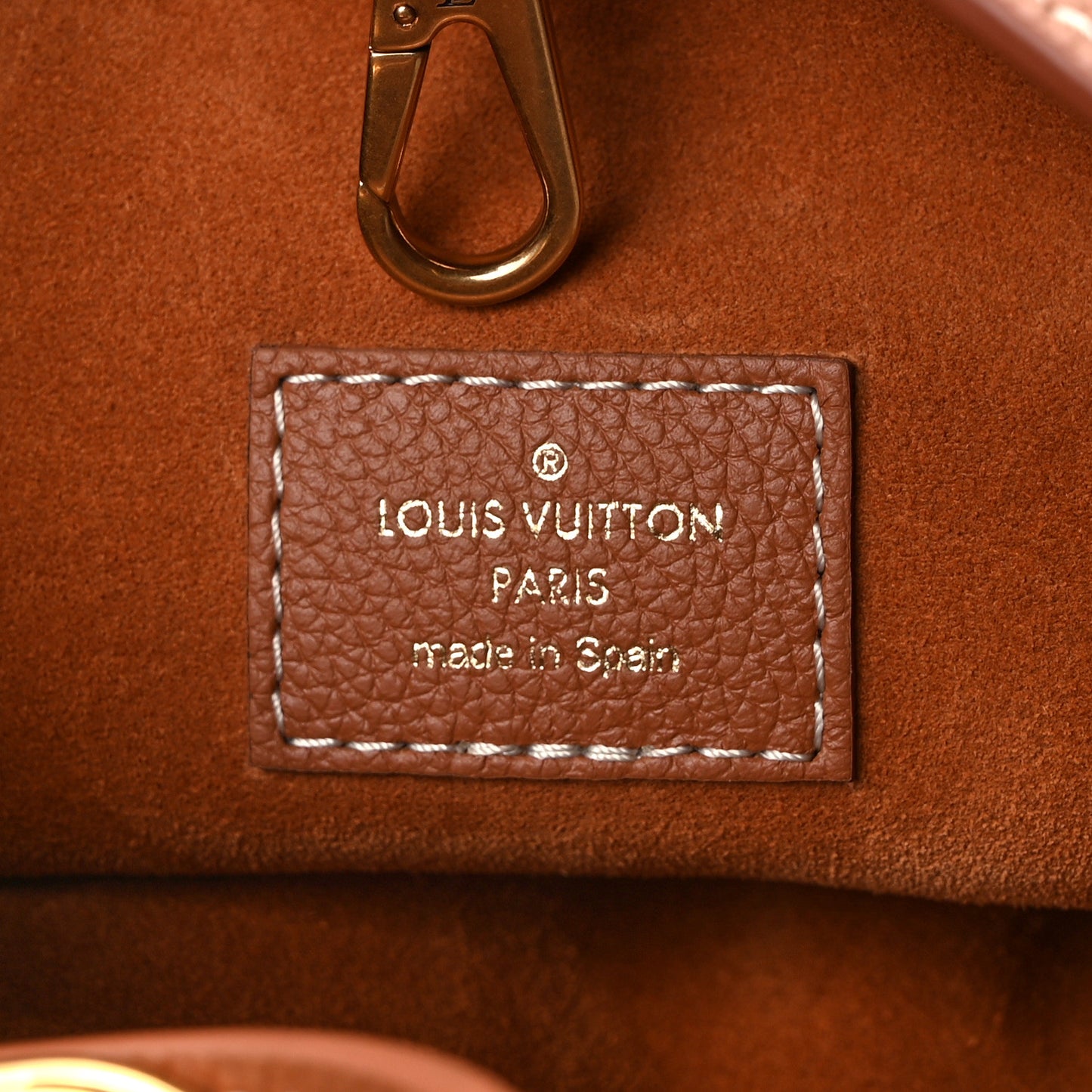 Grained Calfskin Low Key Hobo MM Cognac