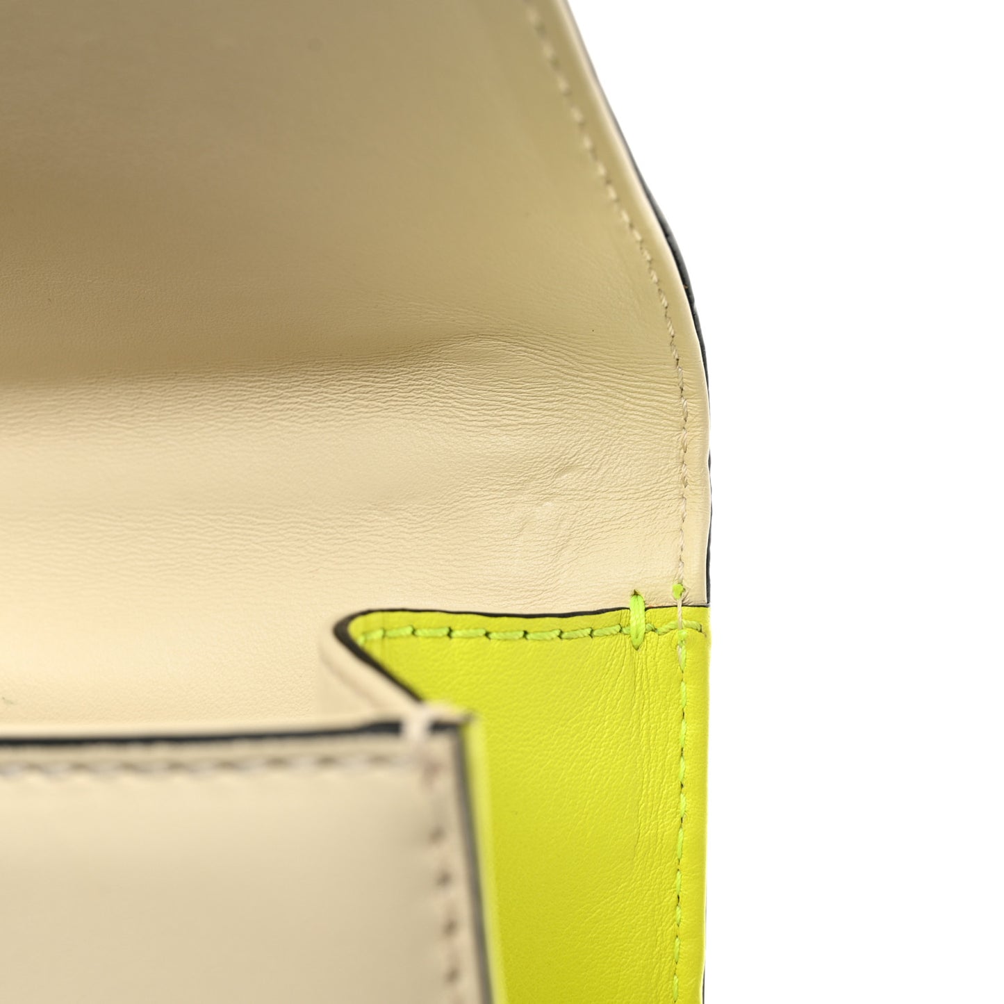 Vitello Medium Glam Lock Rockstud Flap Yellow Fluo Light Ivory