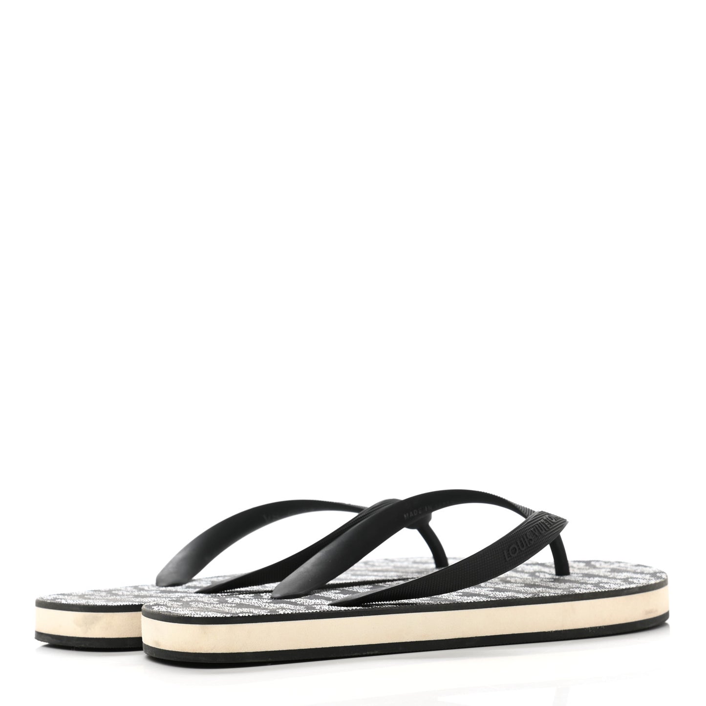 Rubber Mens Molitor Thong Sandals 6 Black