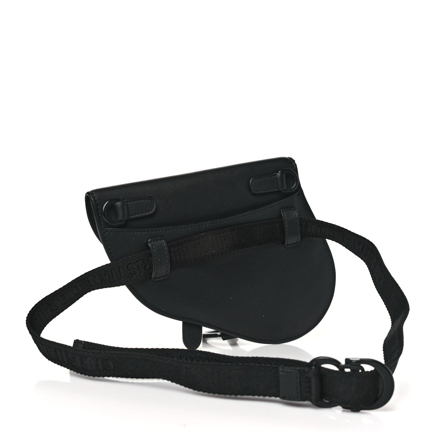 Ultra Matte Calfskin Saddle Belt Bag Black