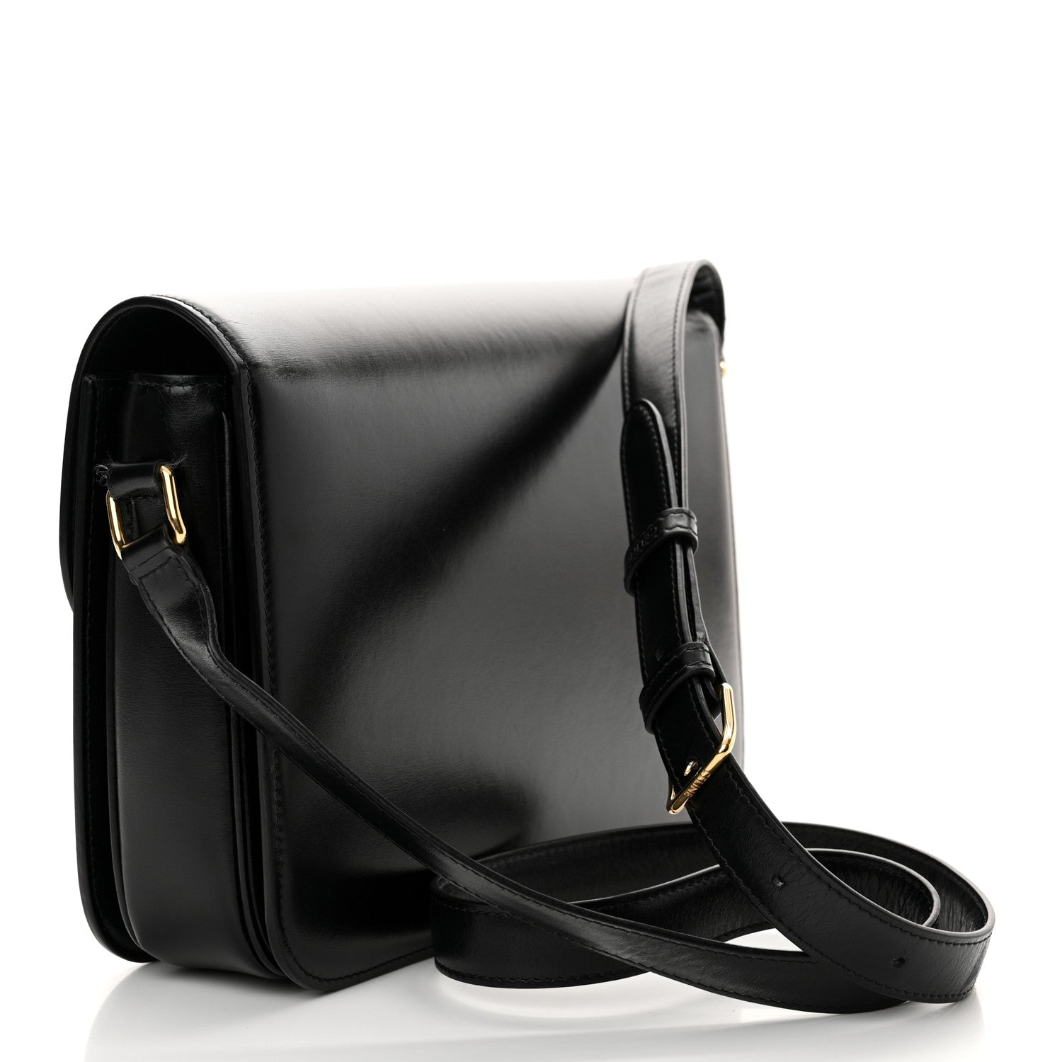 Celine Shiny Calfskin Large Triomphe Black 3 of 17