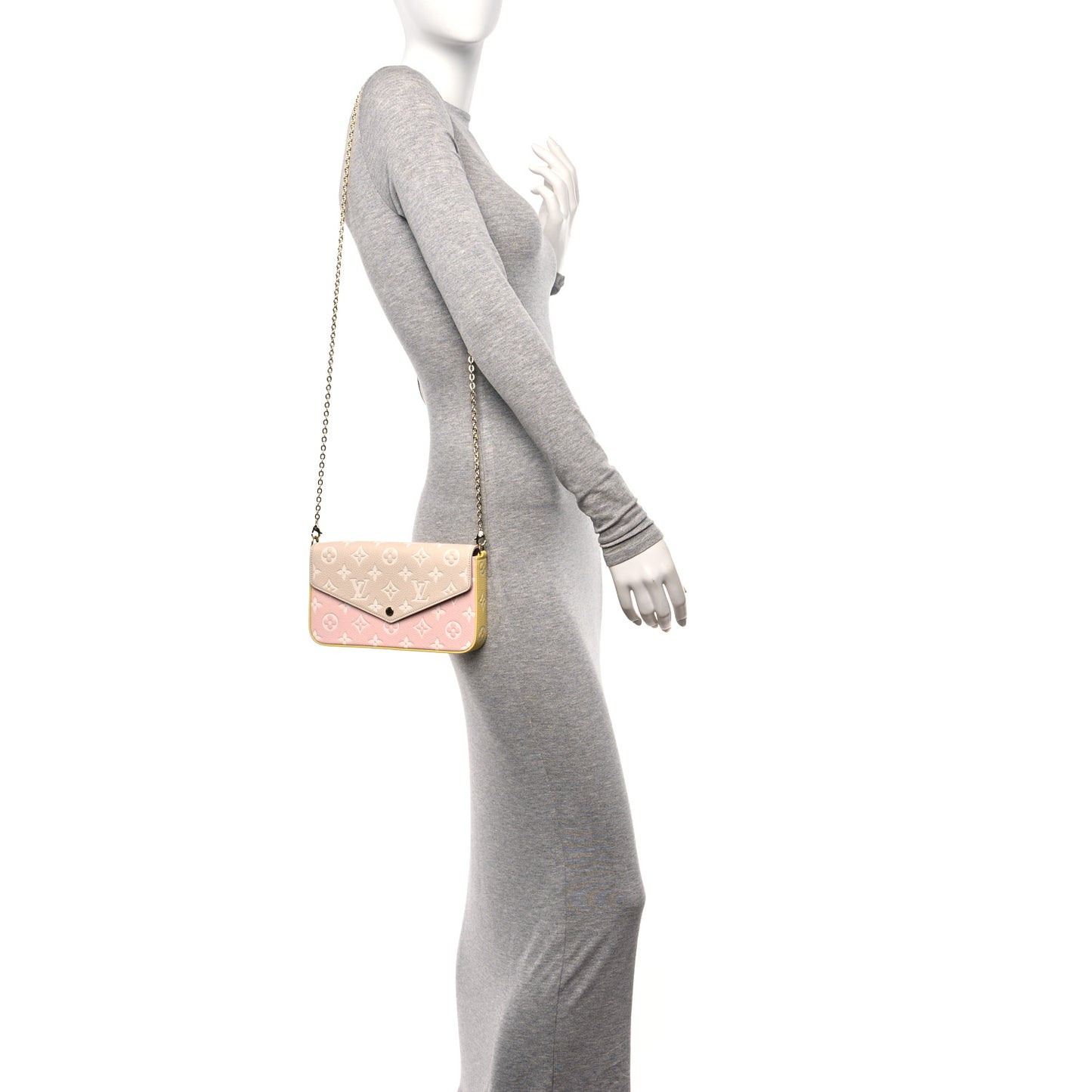Empreinte Spring in the City Felicie Pochette Chain Wallet Pink Beige Yellow