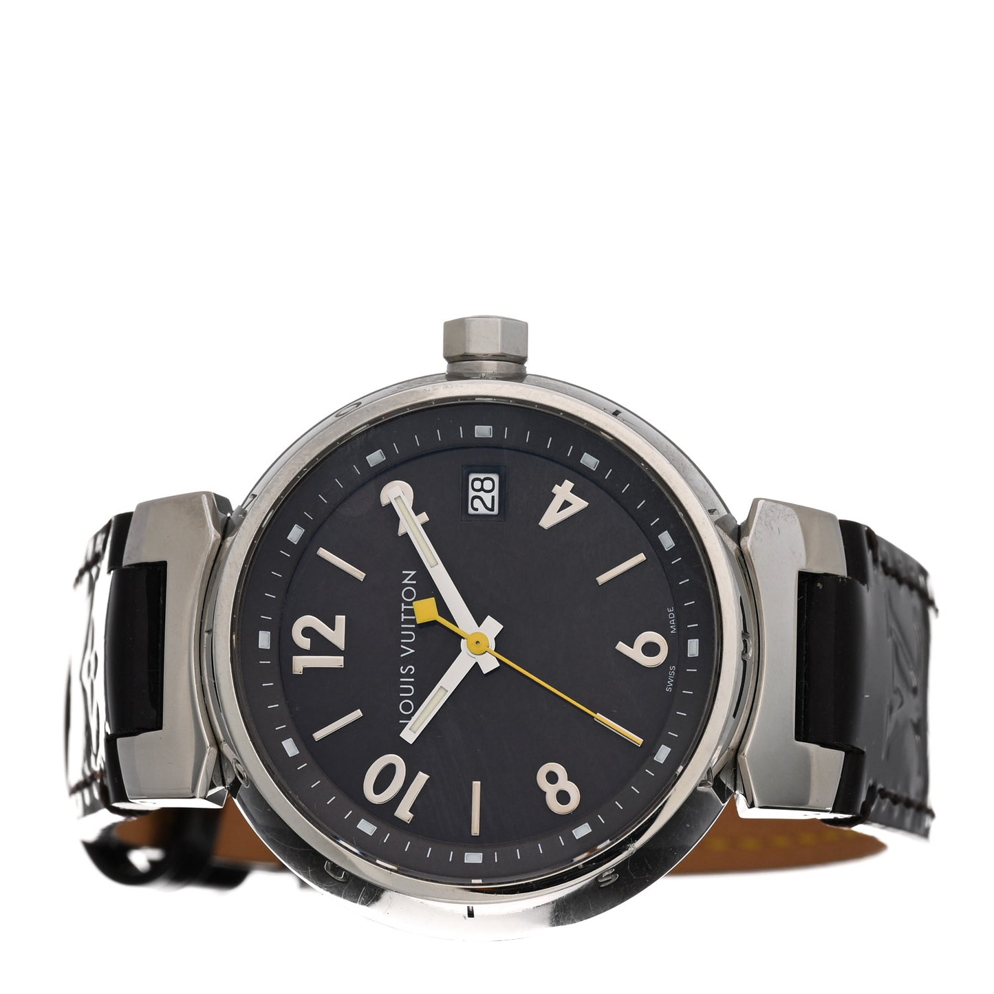 Stainless Steel Vernis 28mm Tambour Quartz Watch Brown