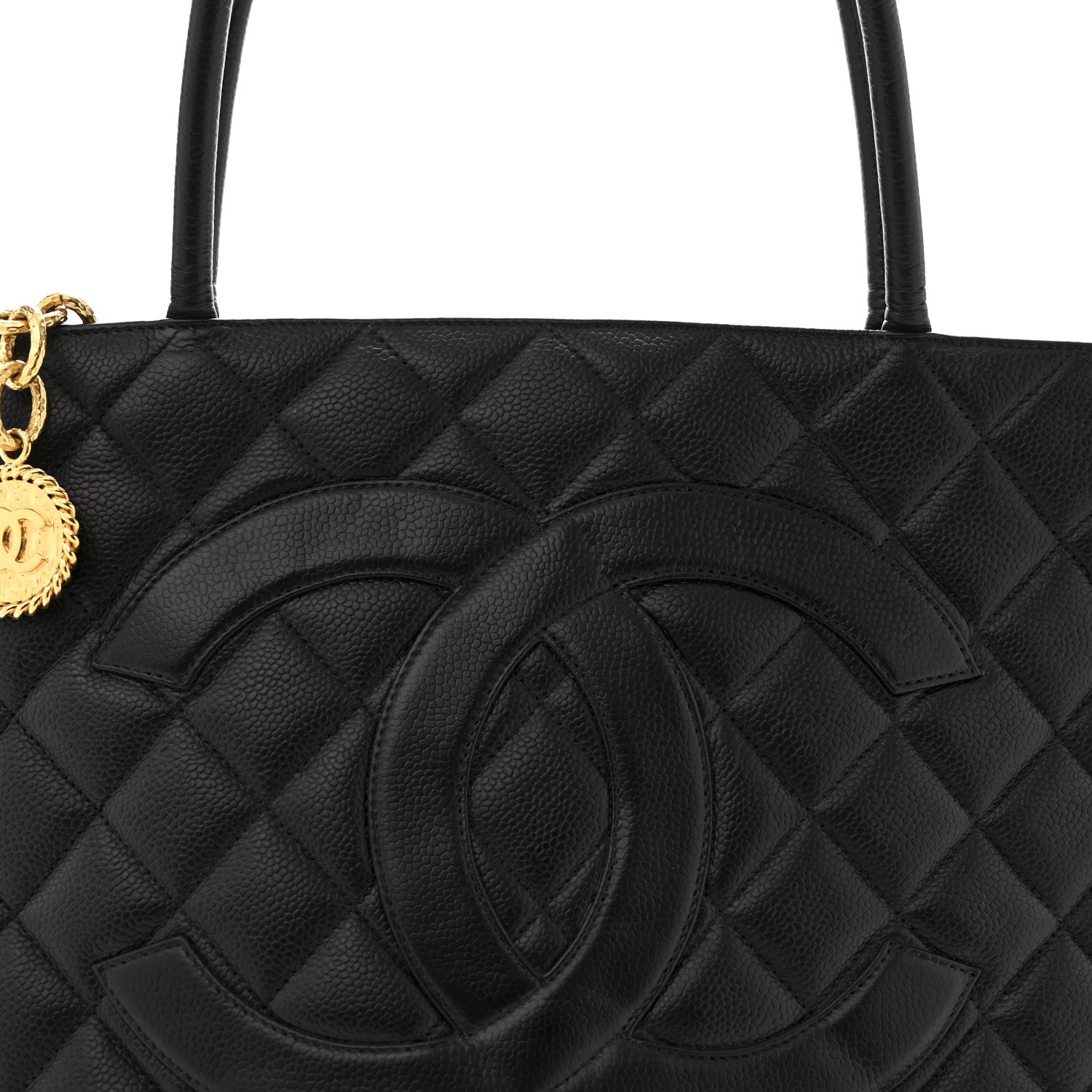Chanel Caviar Quilted Medallion Tote Black 8 of 12