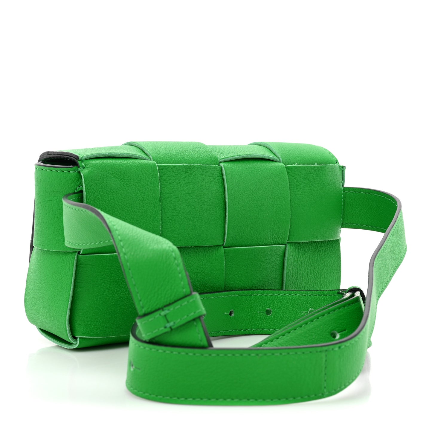 Nappa Maxi Intreccio Mini Belt Cassette Bag Parakeet