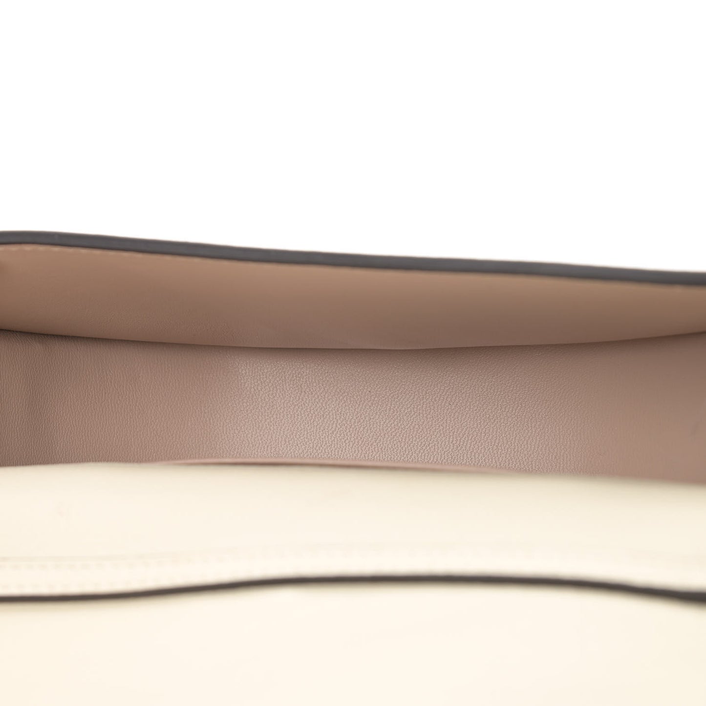 Calfskin Small Nile Bracelet Minaudiere Bag Off White