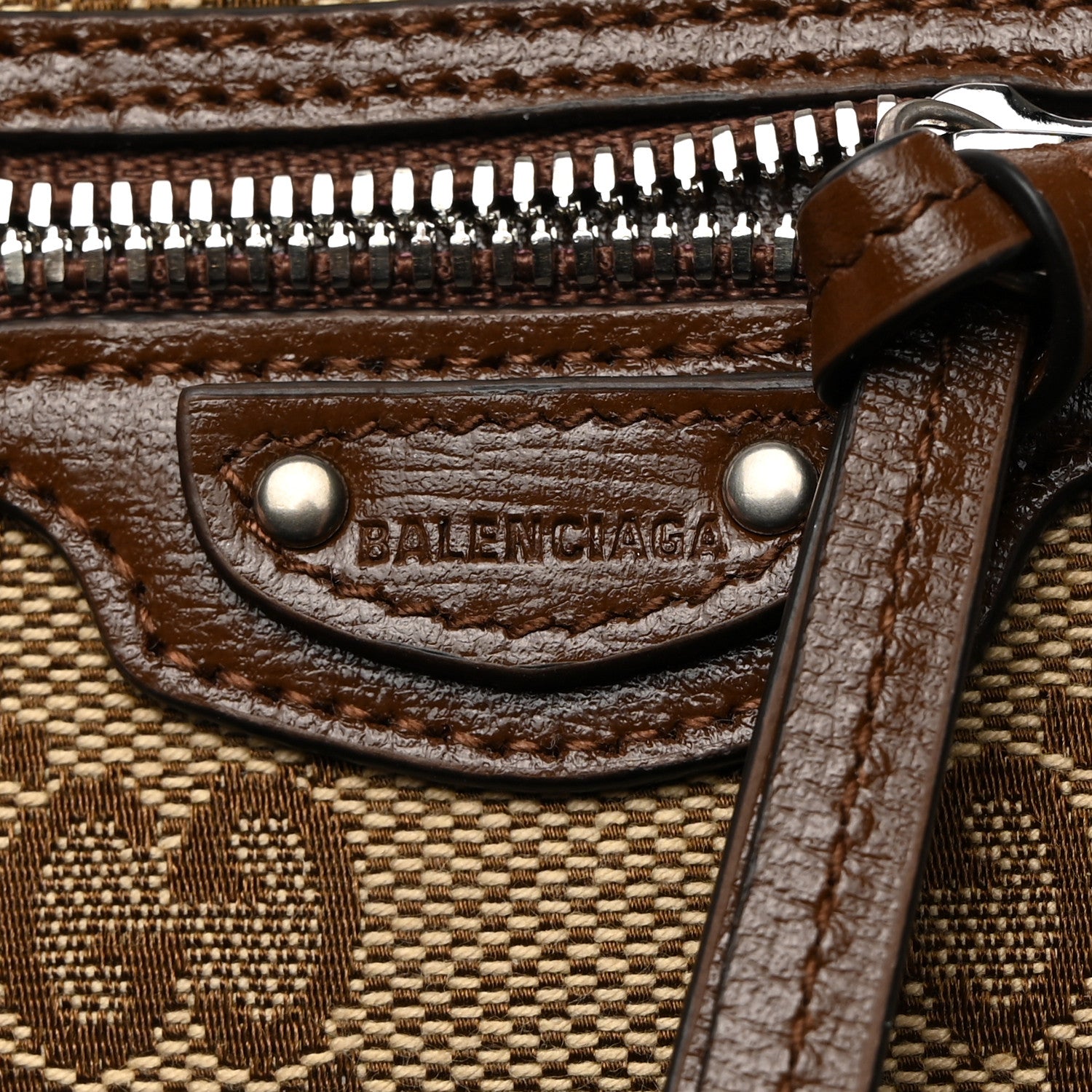 Balenciaga X GUCCI GG Monogram Azalea Calfskin Neo Classic Wallet Beige Ebony Brown Sugar 6 of 8