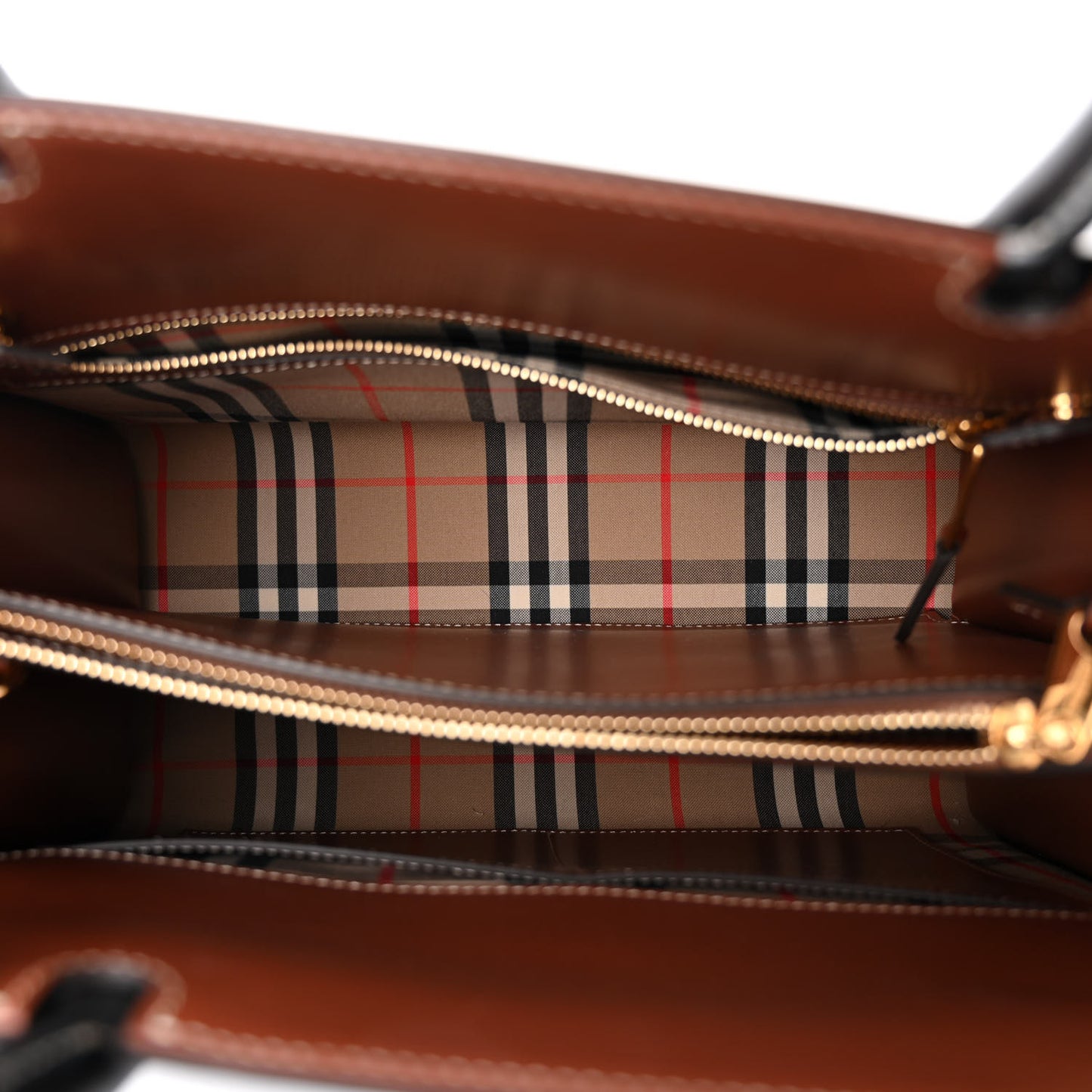 Calfskin Vintage Check Small Two Handle Title Bag Black