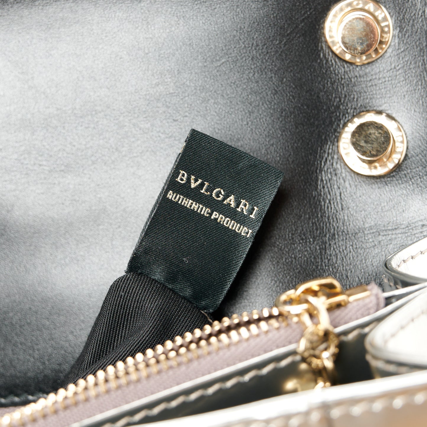 Metallic Calfskin Serpenti Forever Crossbody Bag Silver