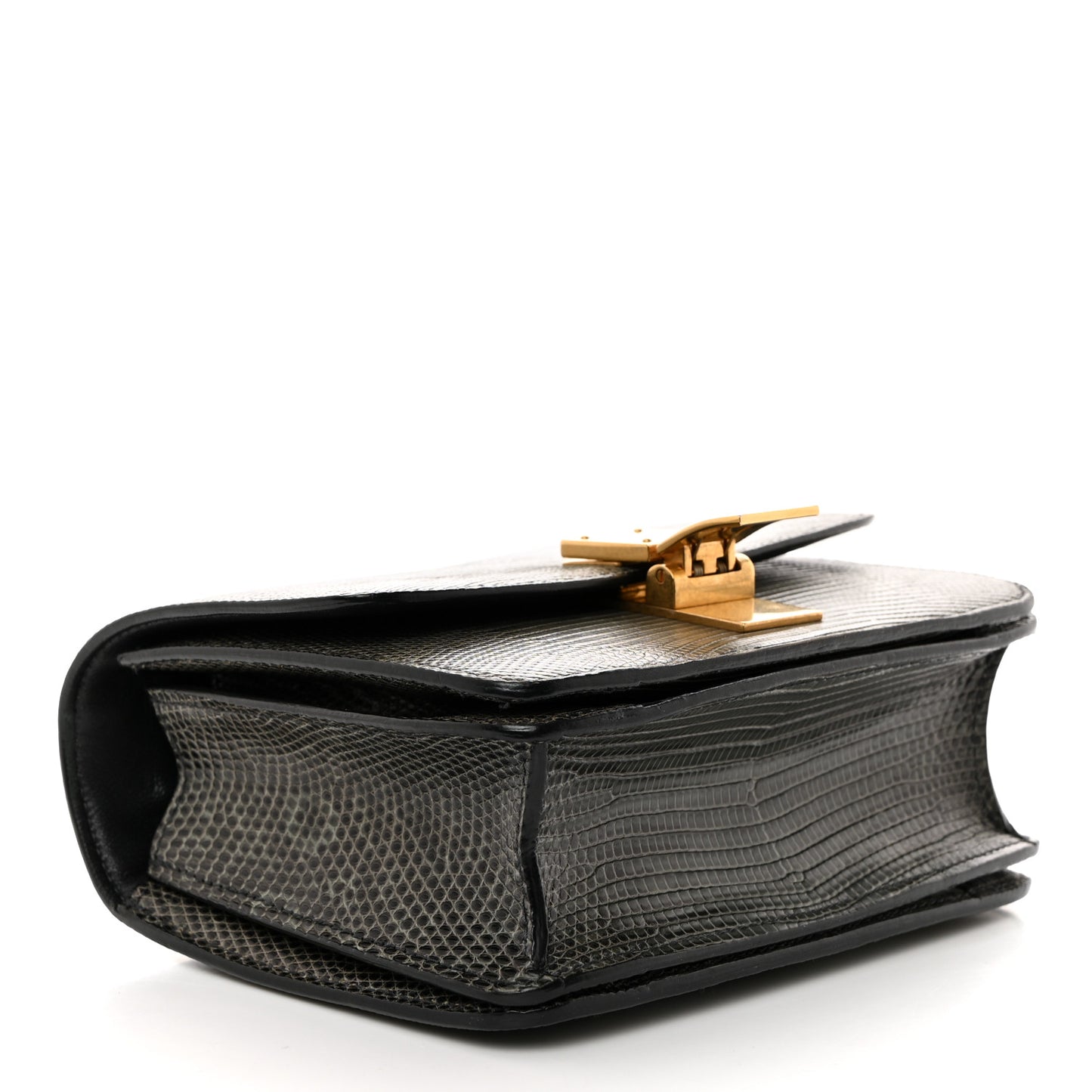 Lizard Small Classic Box Flap Bag Green