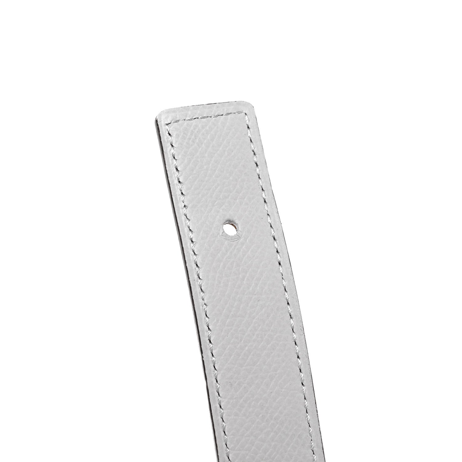 Hermes Epsom Swift Enamel 24mm Belt 75 30 White Beige De Weimar 4 of 4